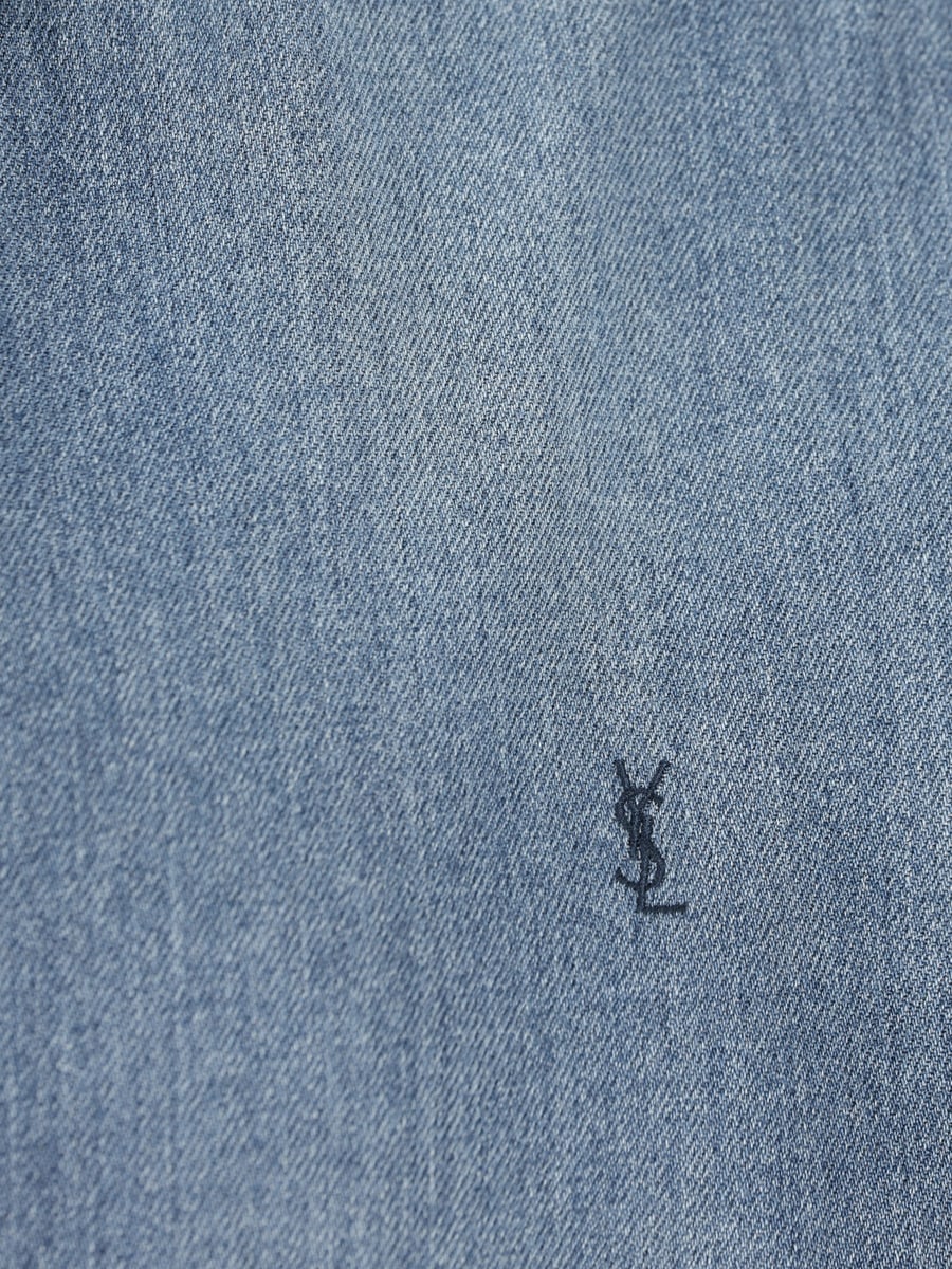 Saint Laurent SAINT LAURENT Camicia Cassandre In Denim, view 4