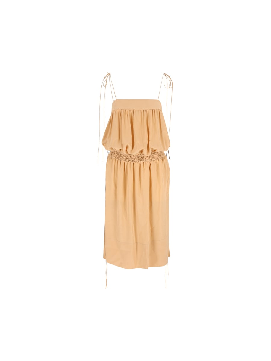Saint Laurent SAINT LAURENT Abito Balloon Midi In Seta