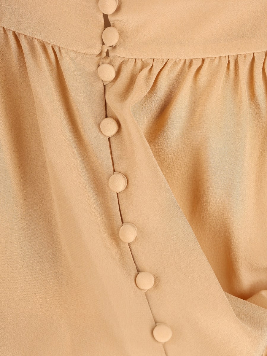 Saint Laurent SAINT LAURENT Abito Balloon Midi In Seta, view 4