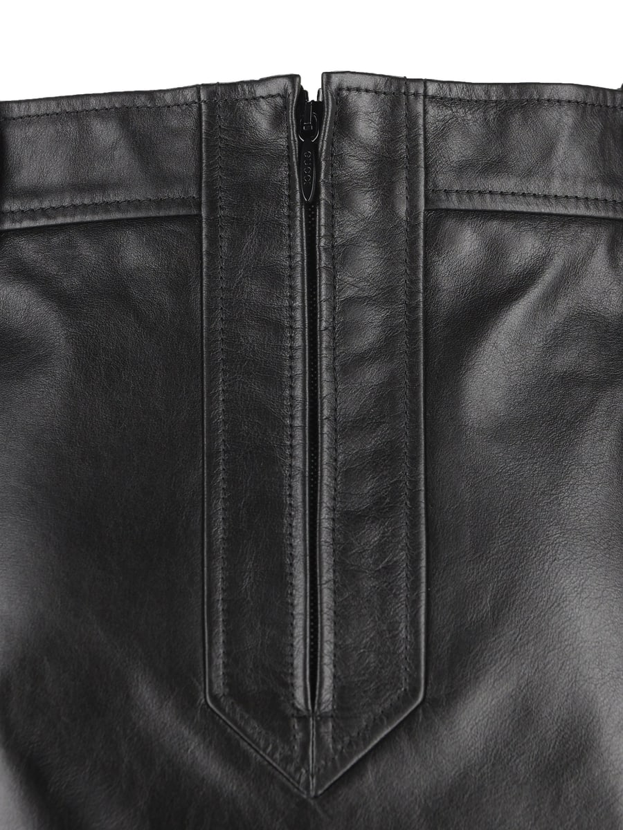 Gucci GUCCI Minigonna In Pelle, view 3