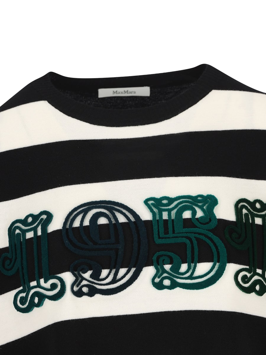 Max Mara MAX MARA Maglia In Lana Con Ricamo, view 3