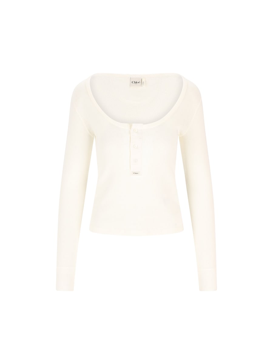 Chloé CHLOE' Camicia Henley In Cotone