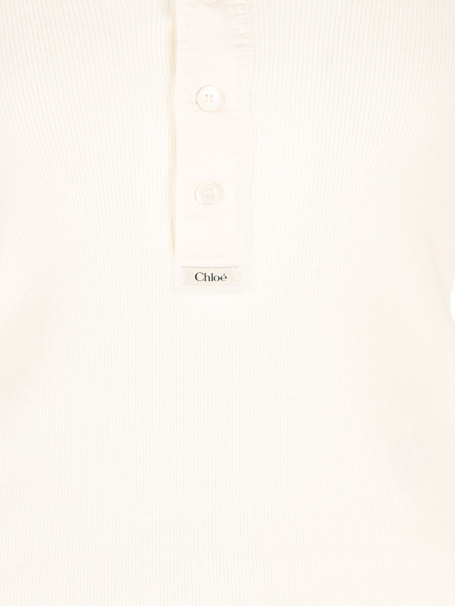 Chloé CHLOE' Camicia Henley In Cotone, view 3