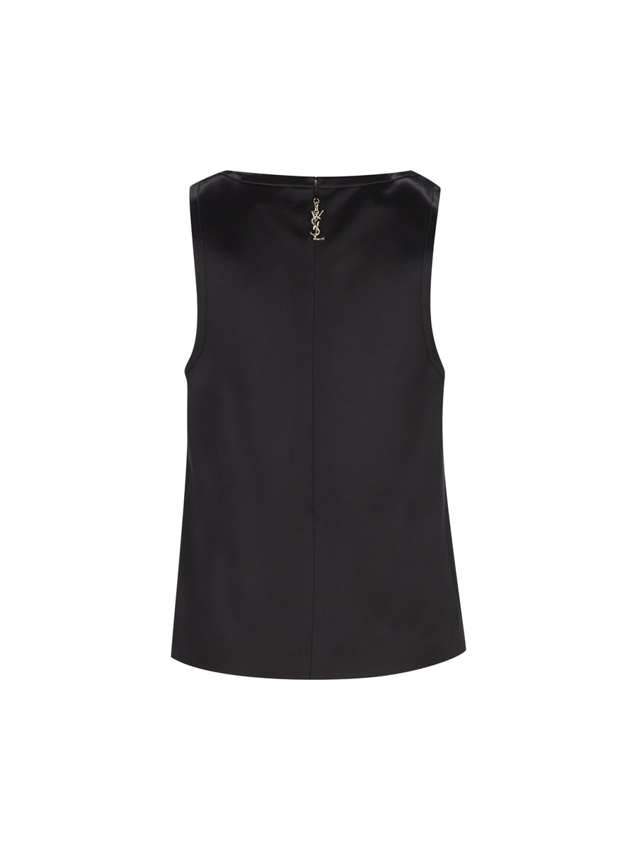 Saint Laurent SAINT LAURENT Top Cassandre In Raso, view 2