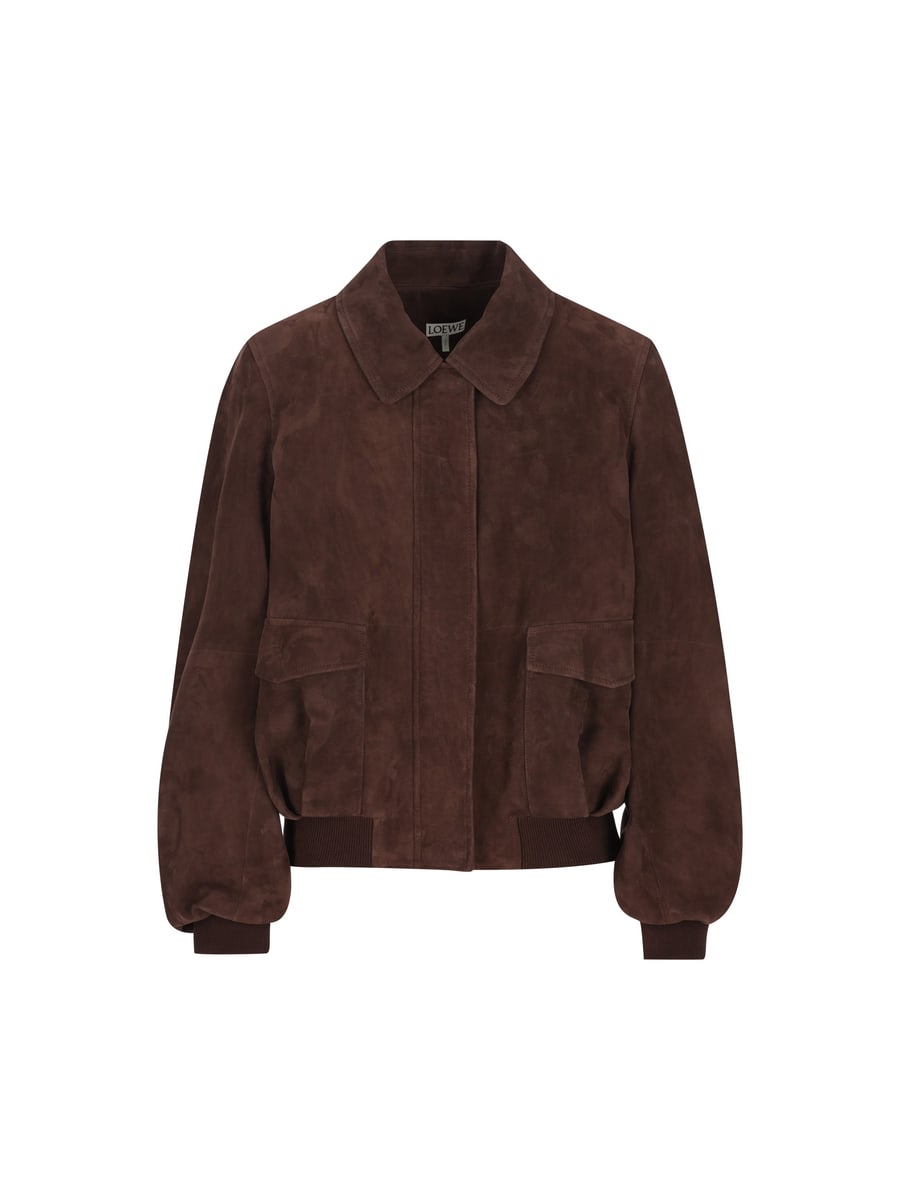 Loewe LOEWE Bomber In Pelle Di Capra Scamosciata