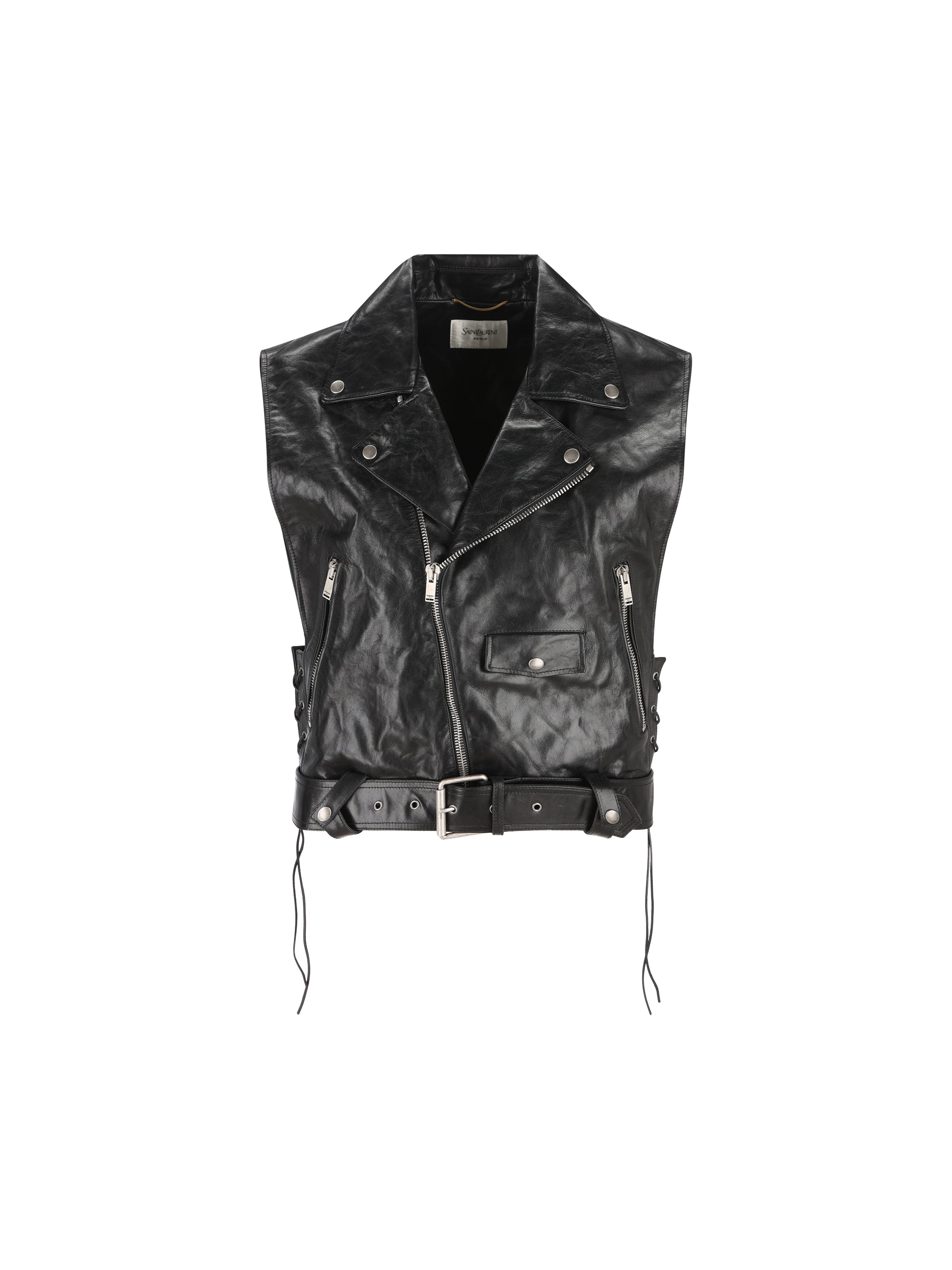 Saint Laurent SAINT LAURENT Gilet Biker In Pelle