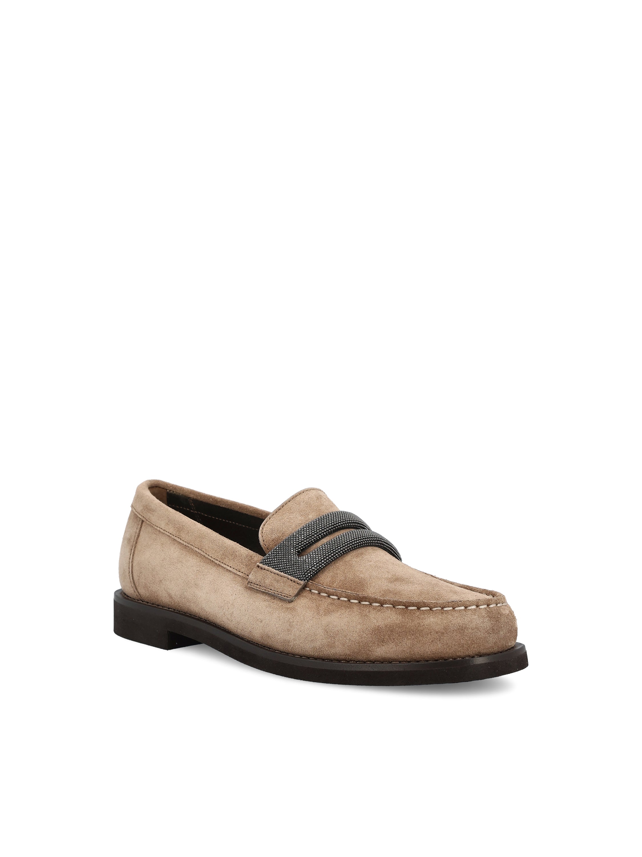 Brunello Cucinelli BRUNELLO CUCINELLI Penny Loafer In Camoscio, view 2