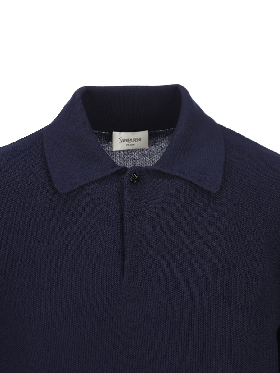 Saint Laurent SAINT LAURENT Polo In Cotone, view 3