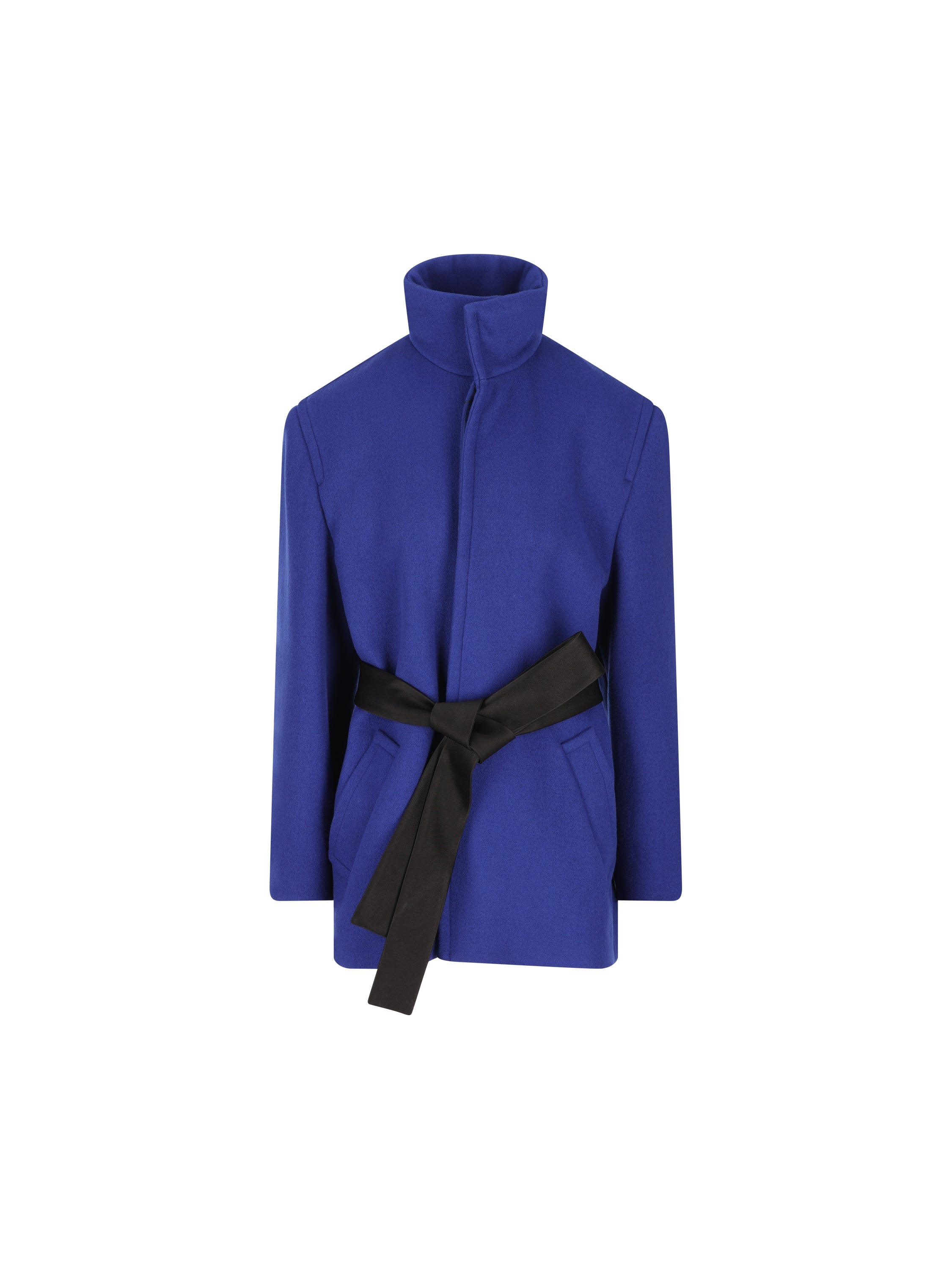 Saint Laurent SAINT LAURENT Cappotto Boxy Con Cintura In Lana