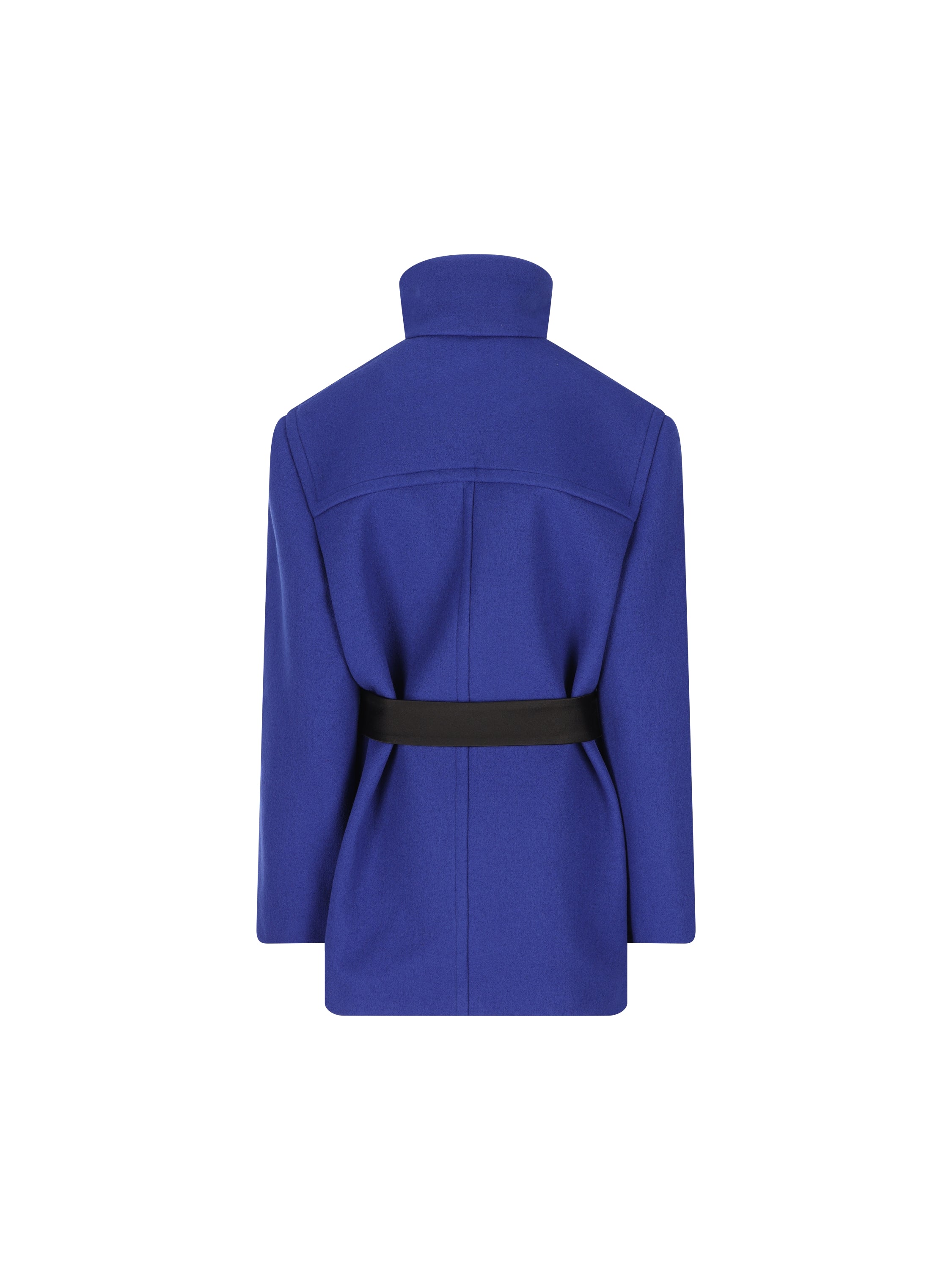Saint Laurent SAINT LAURENT Cappotto Boxy Con Cintura In Lana, view 2