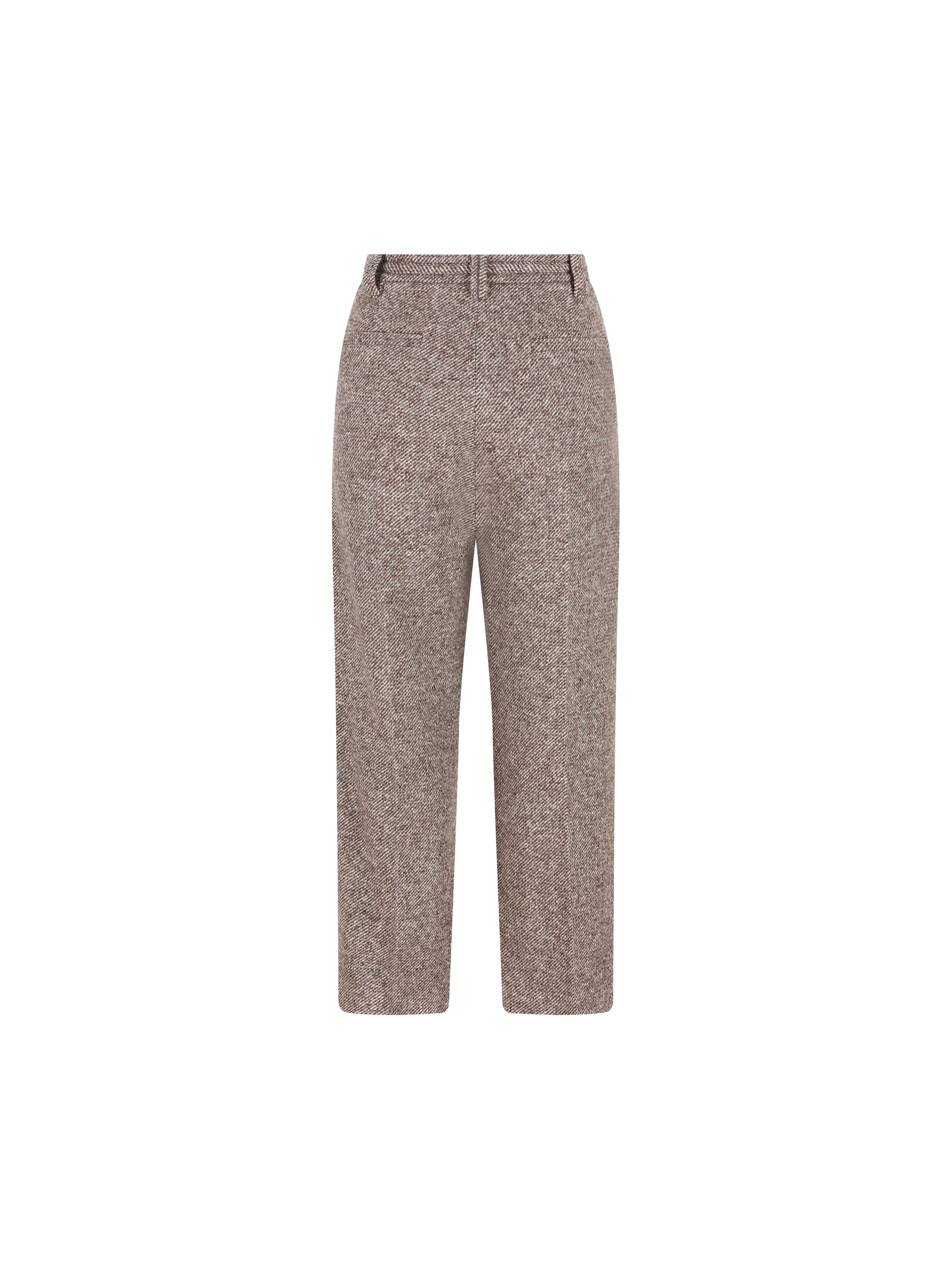 Brunello Cucinelli BRUNELLO CUCINELLI Pantalone Straight Crop In Lana E Seta, view 2