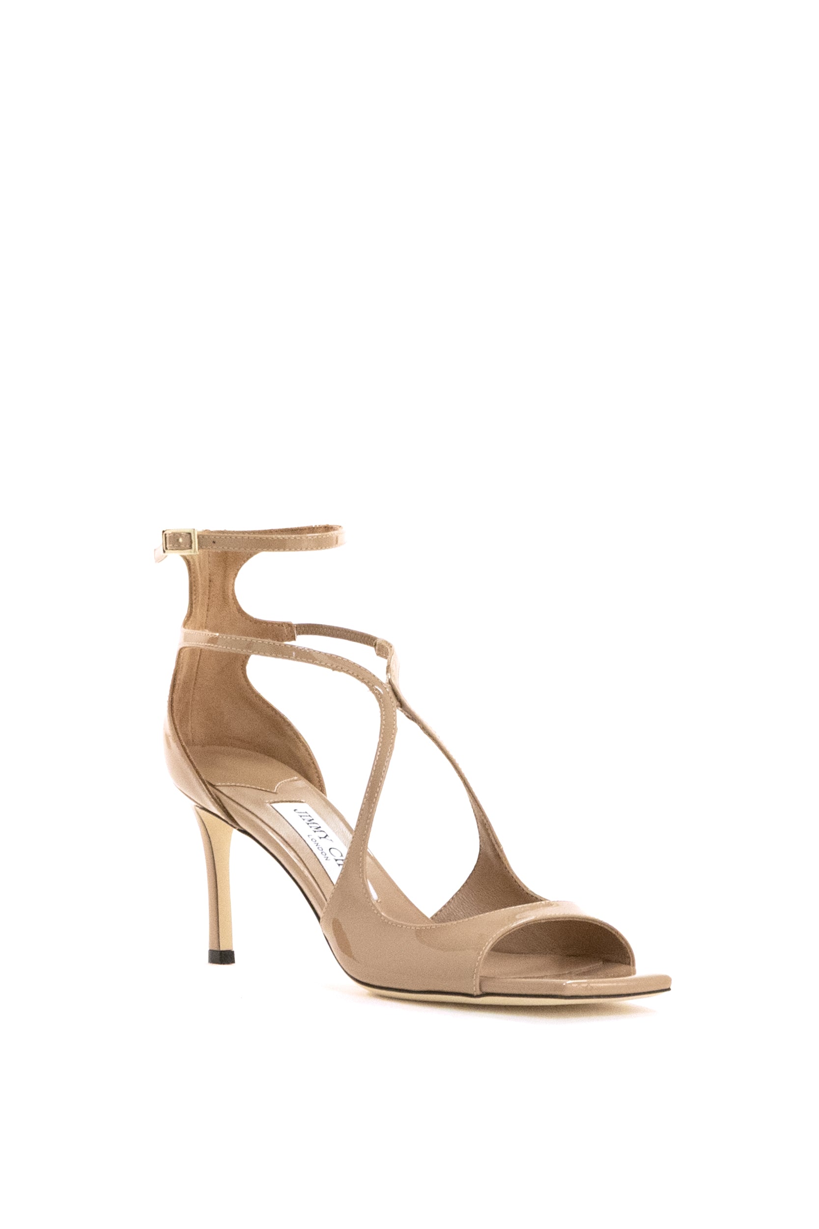 Jimmy Choo Sandali Balletto in vernice di colore rosa, view 2