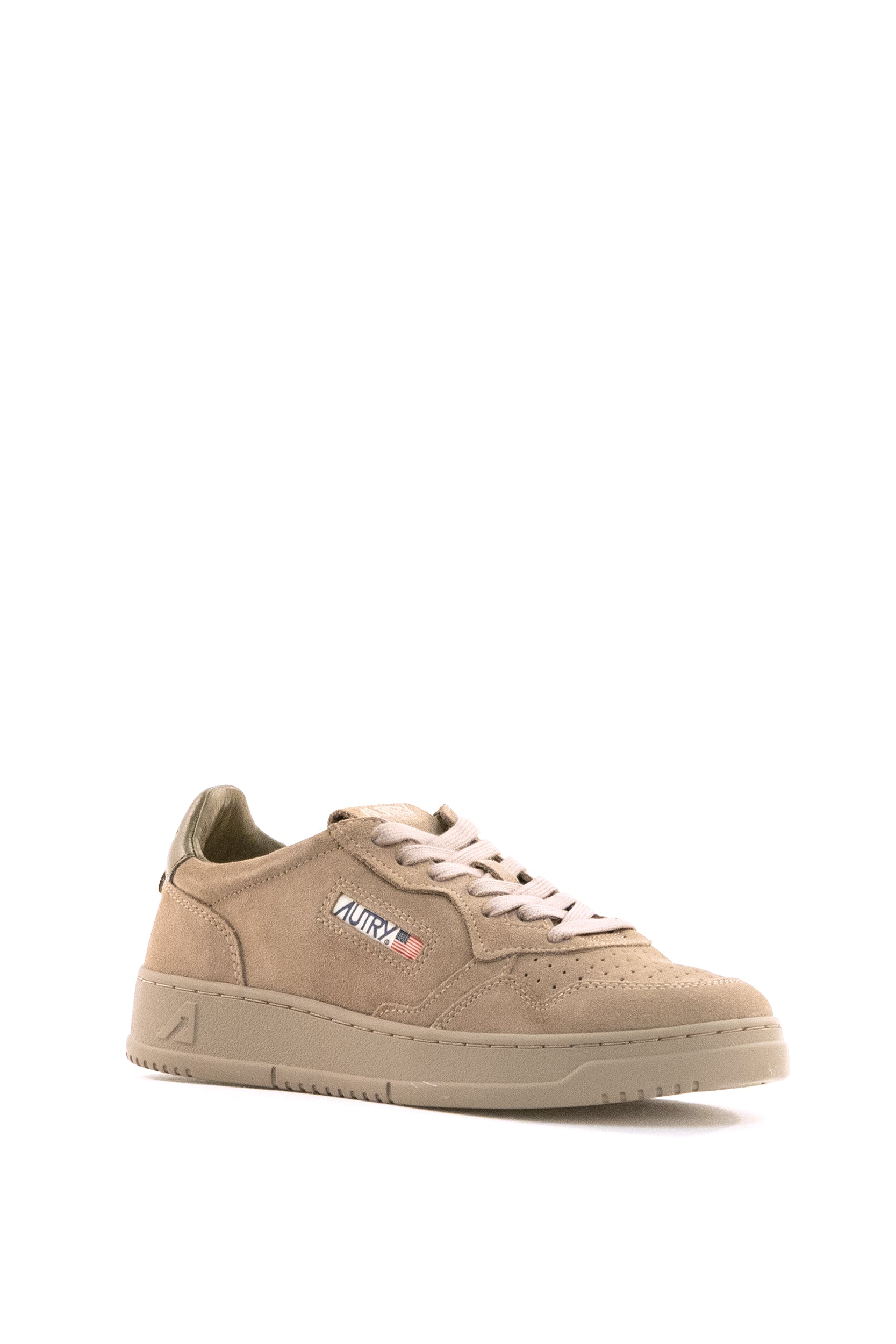 Autry Sneakers Medalist in suede color sigaro, view 2