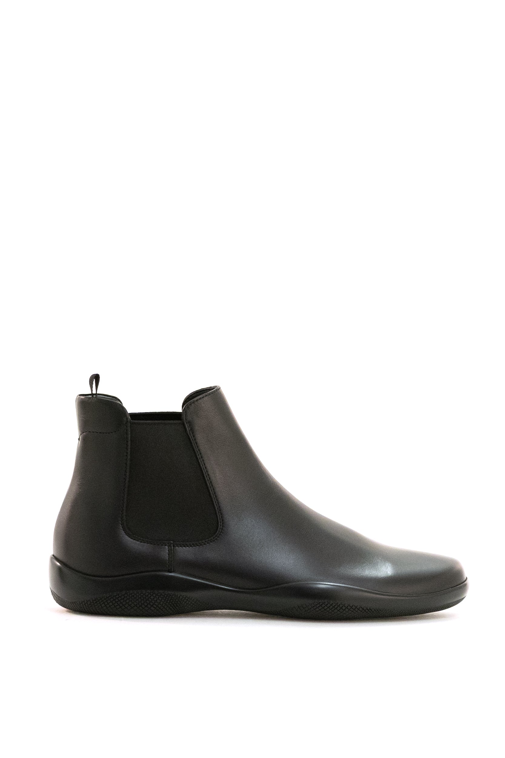 Prada Stivaletti in pelle di colore nero