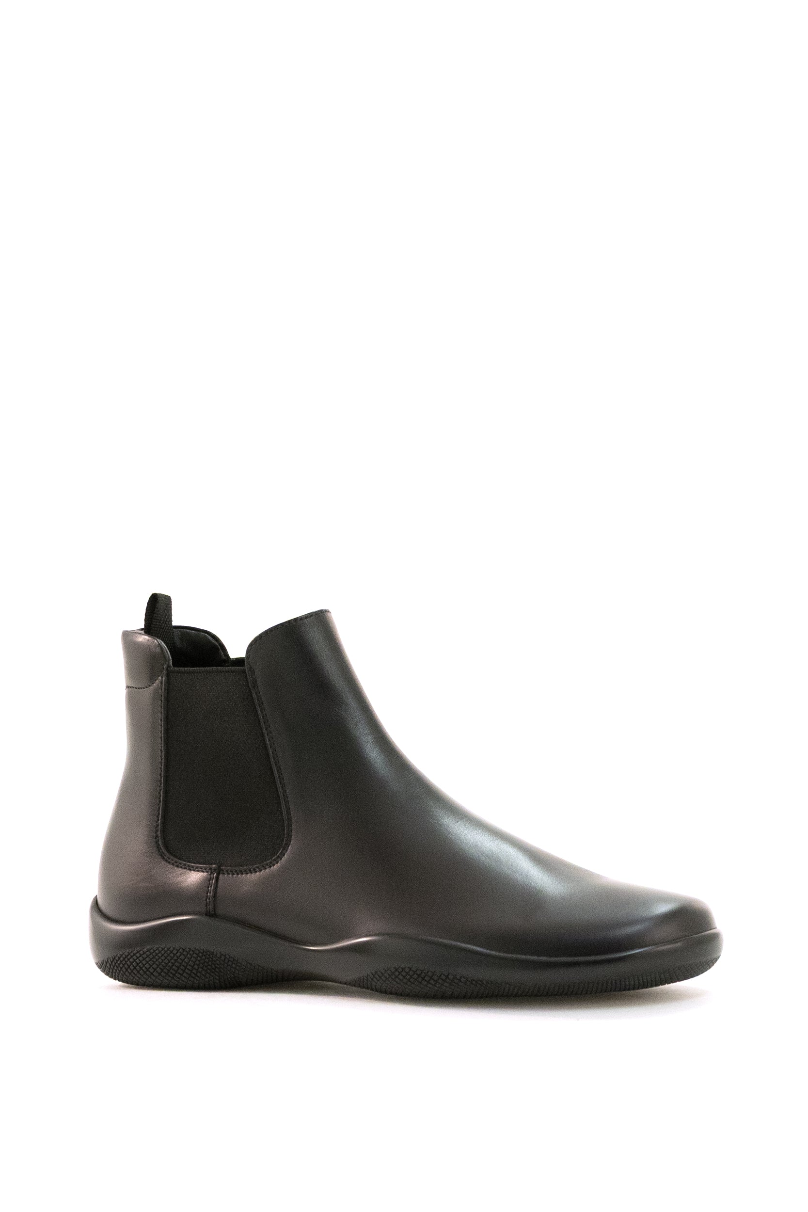 Prada Stivaletti in pelle di colore nero, view 2
