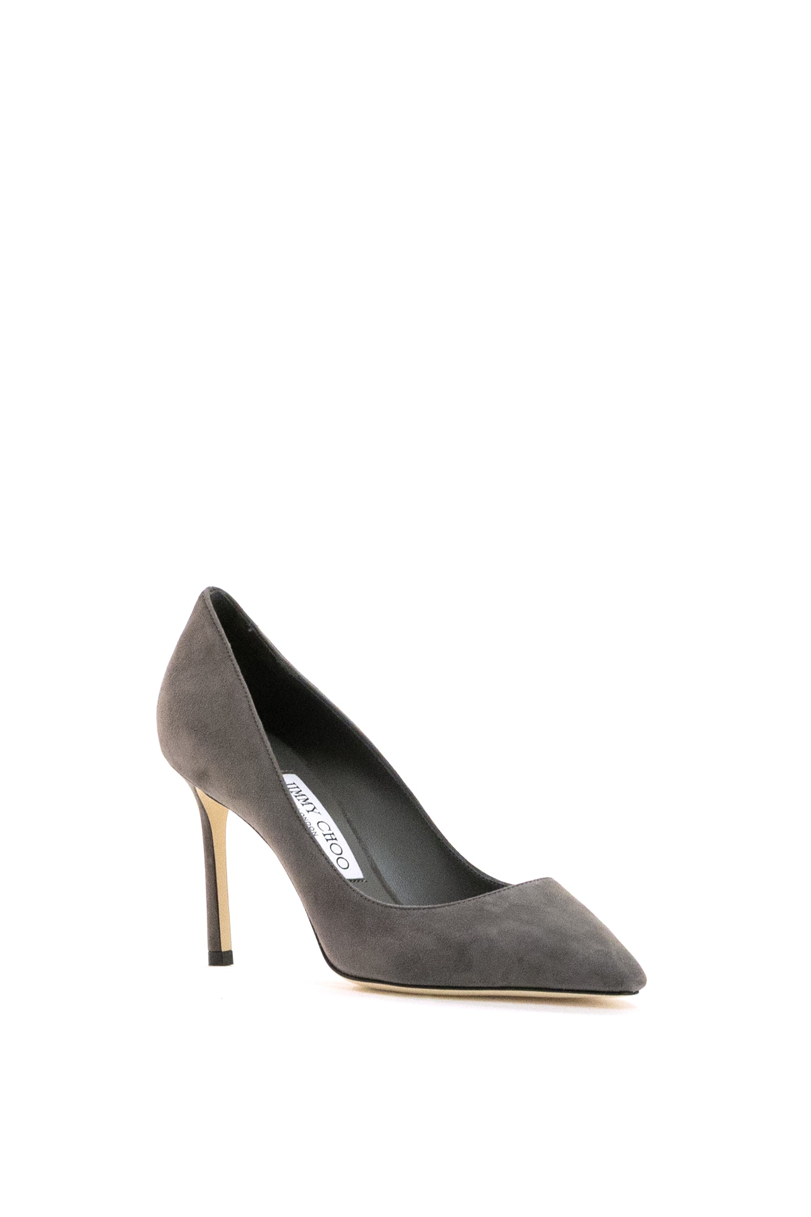 Jimmy Choo Pumps Romy in suede di colore grigio, view 2