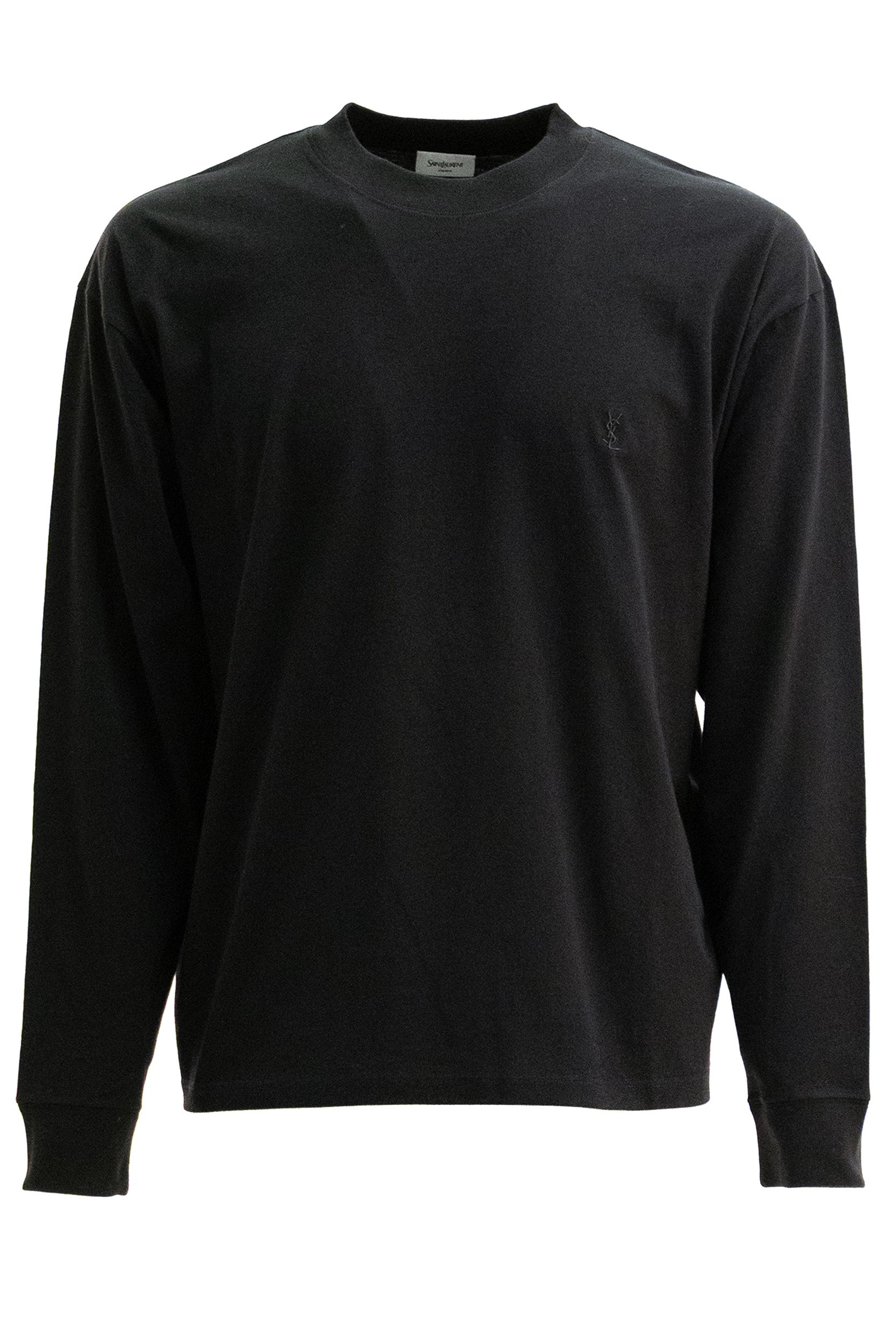 Saint Laurent T-shirt in cotone di colore nero