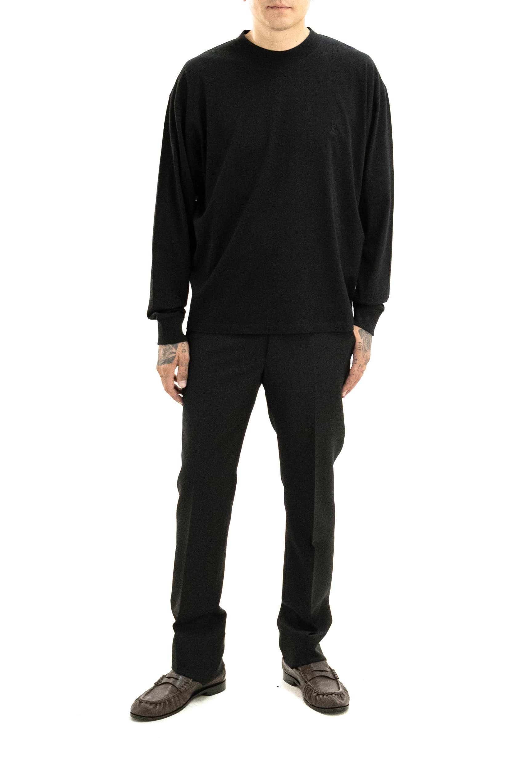 Saint Laurent T-shirt in cotone di colore nero, view 2
