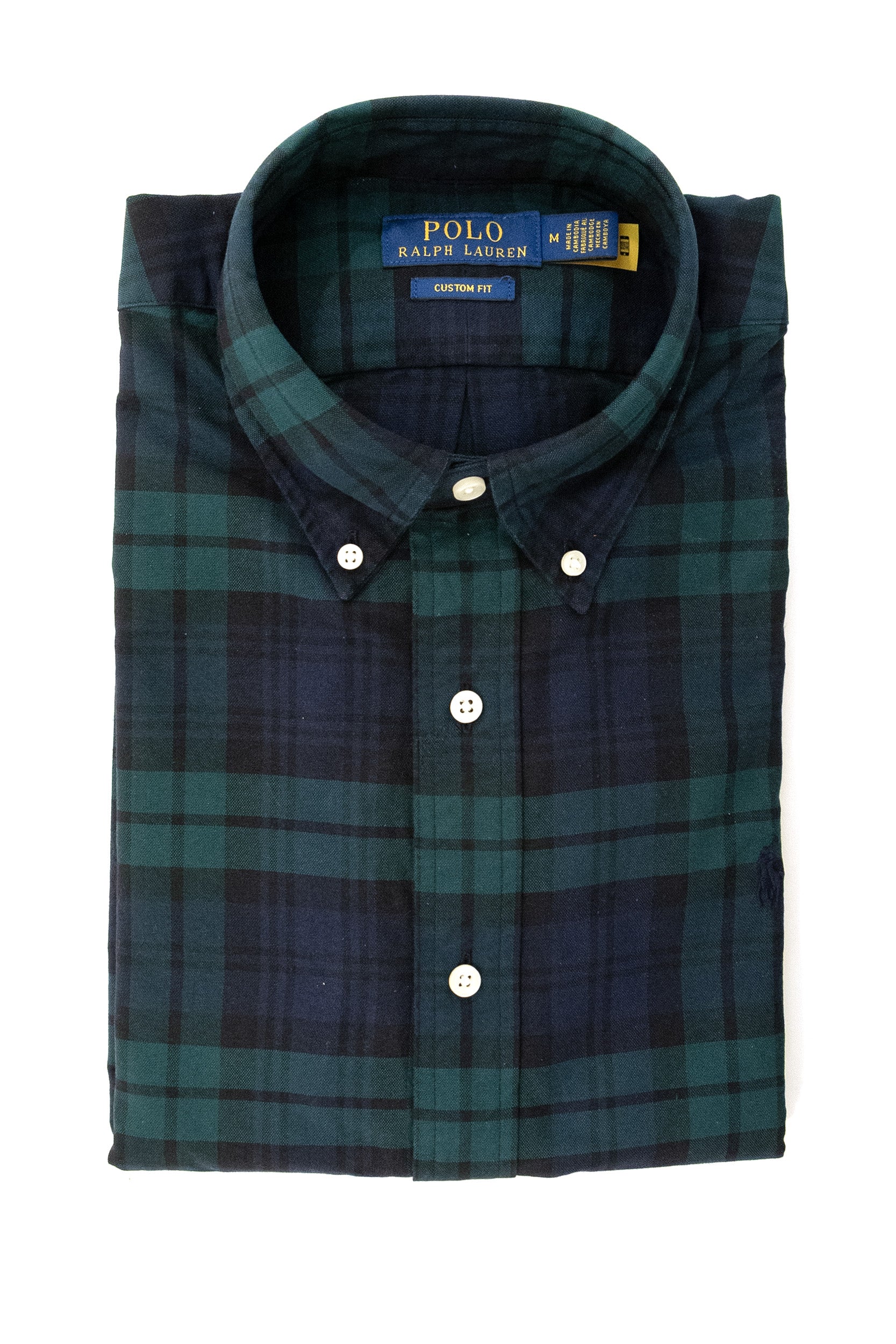 Polo Ralph Lauren Camicia in tartan di colore blu e verde