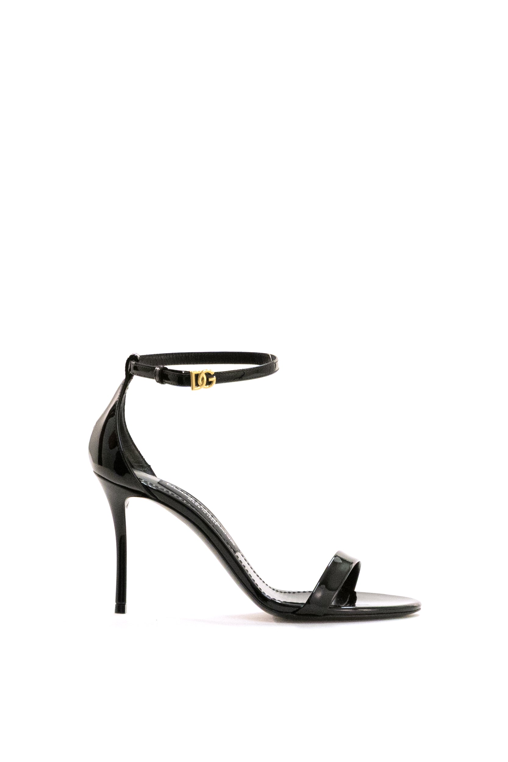 Dolce & Gabbana Sandali Keira in vernice di colore nero