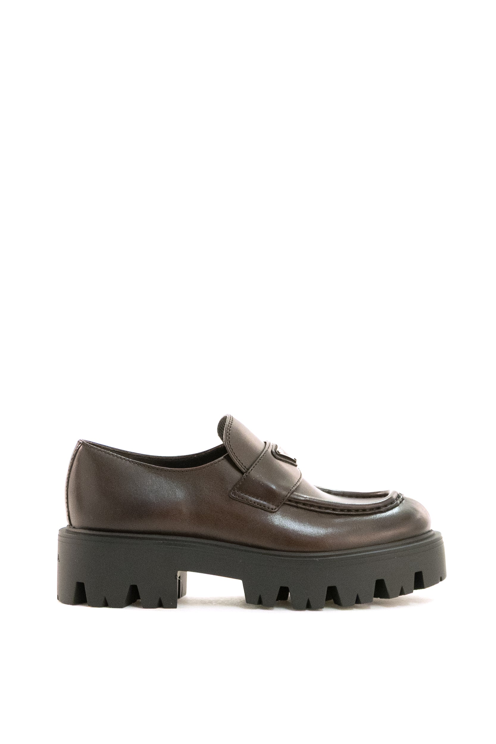 Prada Mocassini in pelle vintage di colore marrone