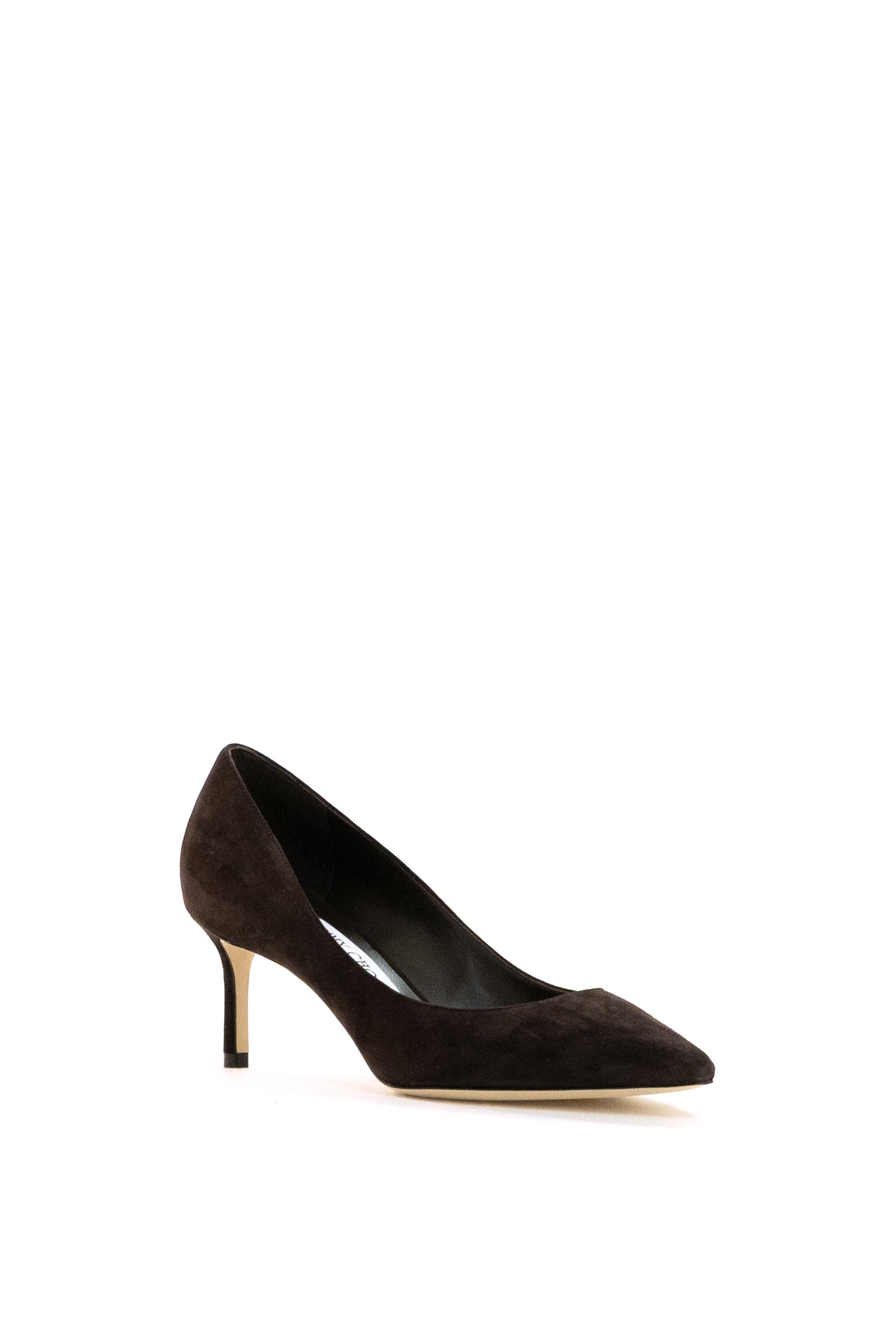 Jimmy Choo Pumps Romy in suede di colore marrone, view 2