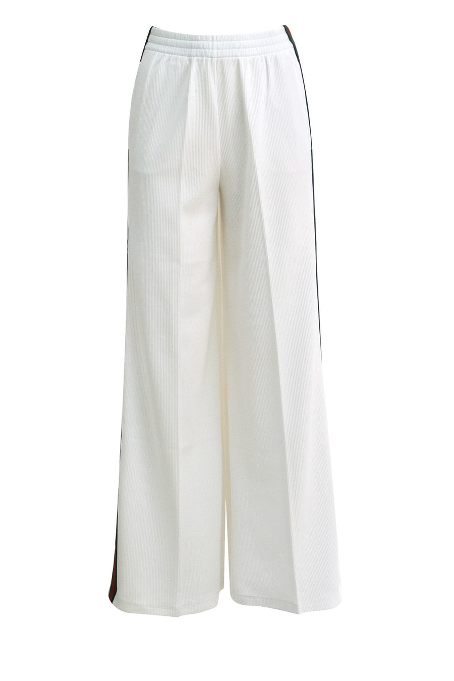 Gucci Pantaloni leisure in jersey di cotone a coste di colore bianco