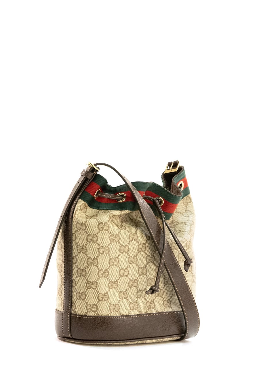 Gucci Mini borsa a secchiello Gucci Venice in tessuto GG sabbia e marrone, view 2