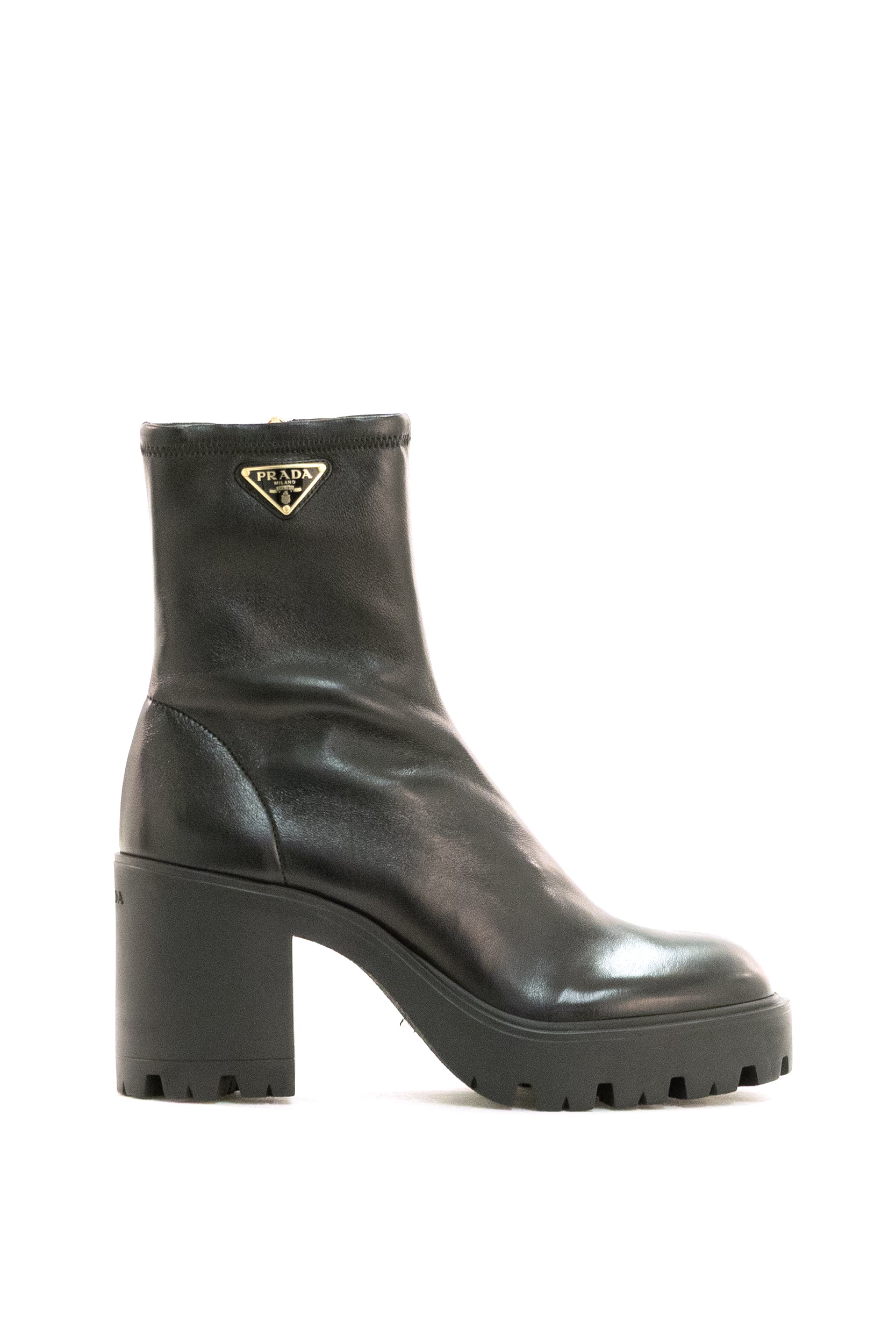 Prada Tronchetti in nappa stretch di colore nero