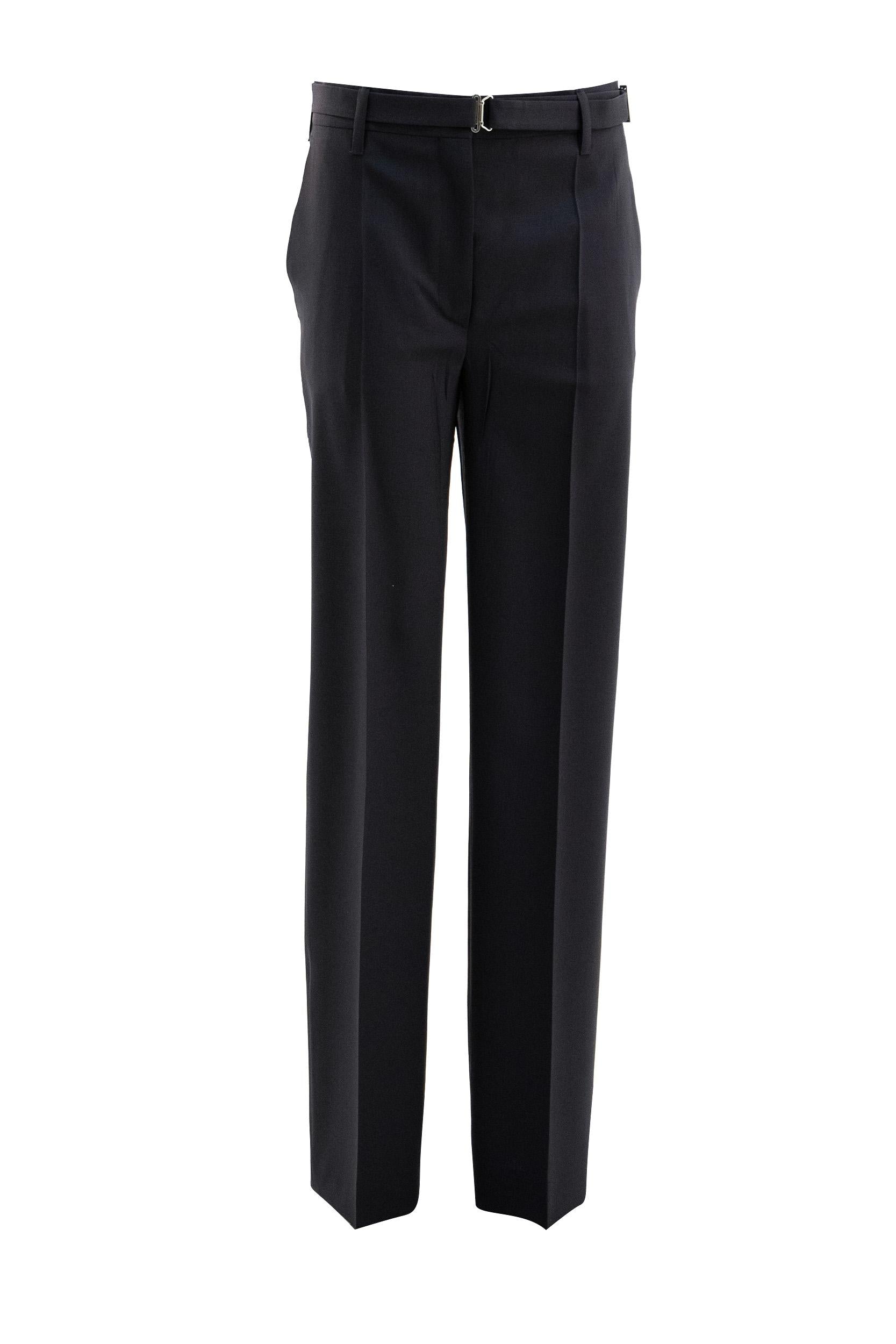Prada Pantaloni in lana di colore blu