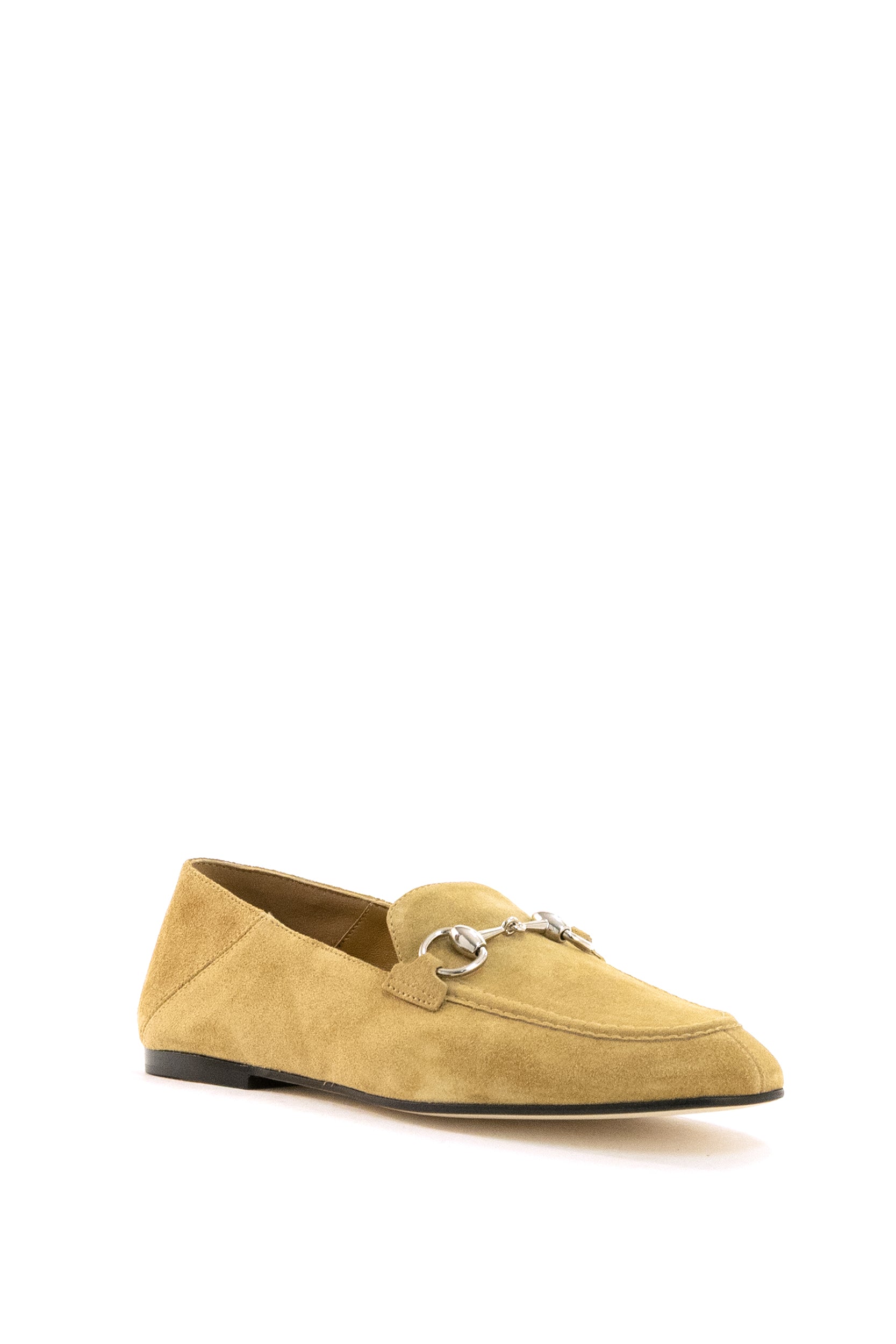 Gucci Mocassini con Morsetto in suede di colore beige, view 2