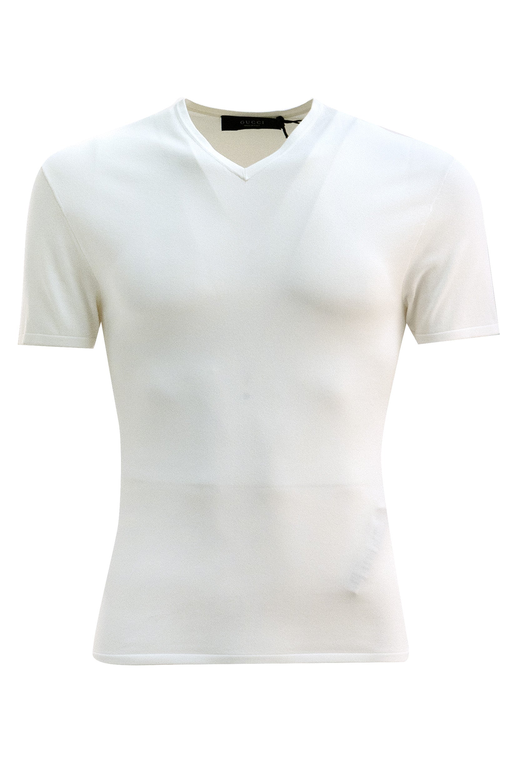 Gucci T-shirt in tessuto tecnico a maglia di colore bianco