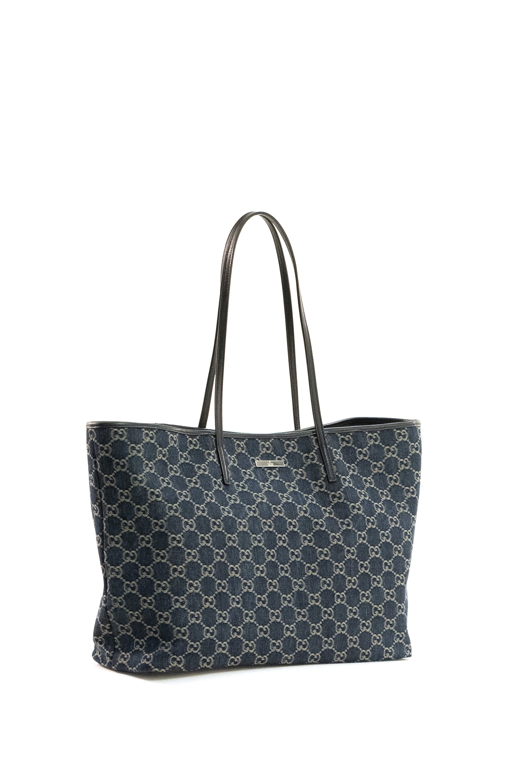 Gucci Borsa shopping Tribeca grande in denim GG blu délavé, view 2