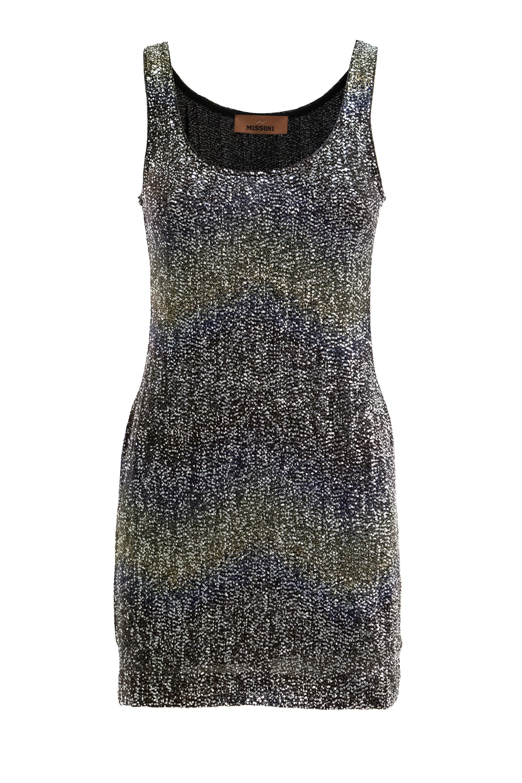 MISSONI Mini-abito in maglia dégradé con paillettes multicolore