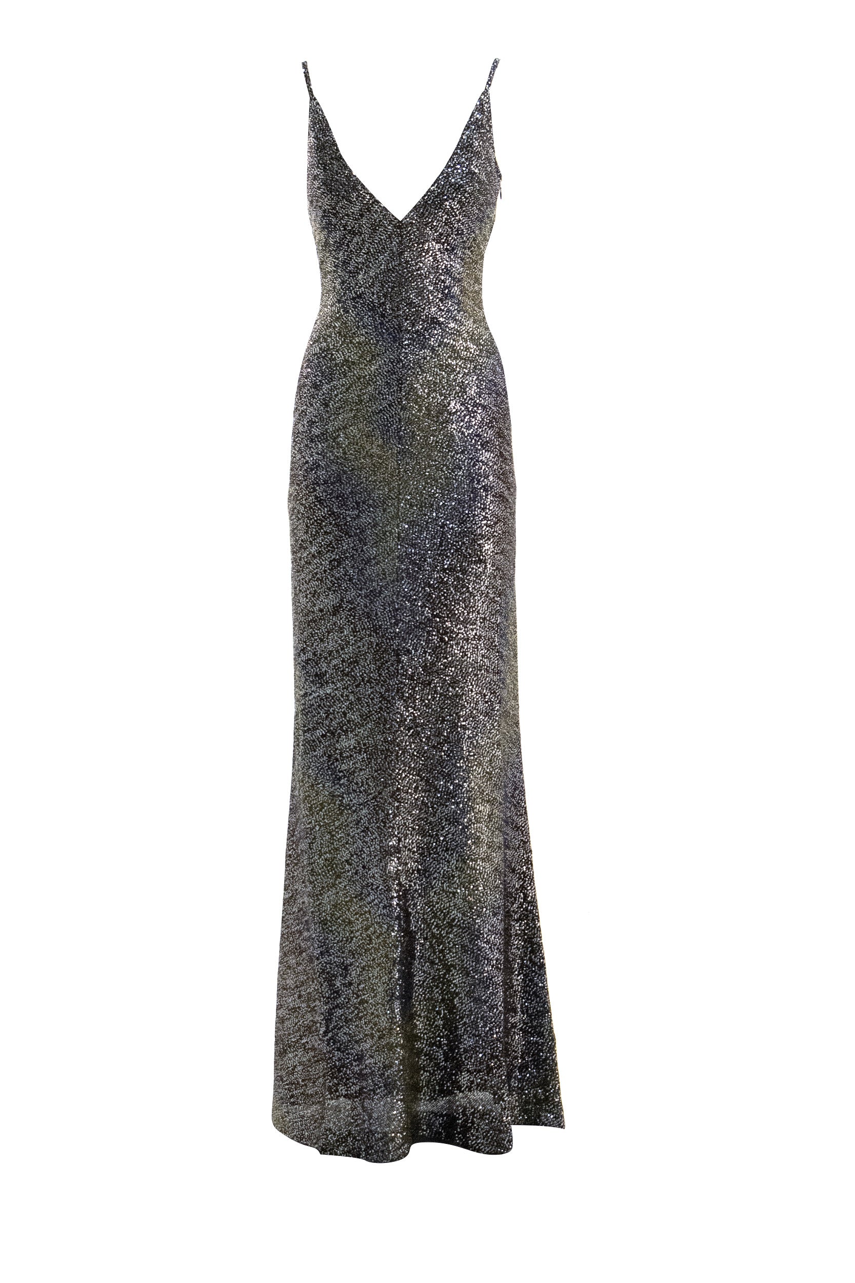 MISSONI Abito lungo in maglia dégradé con paillettes multicolore