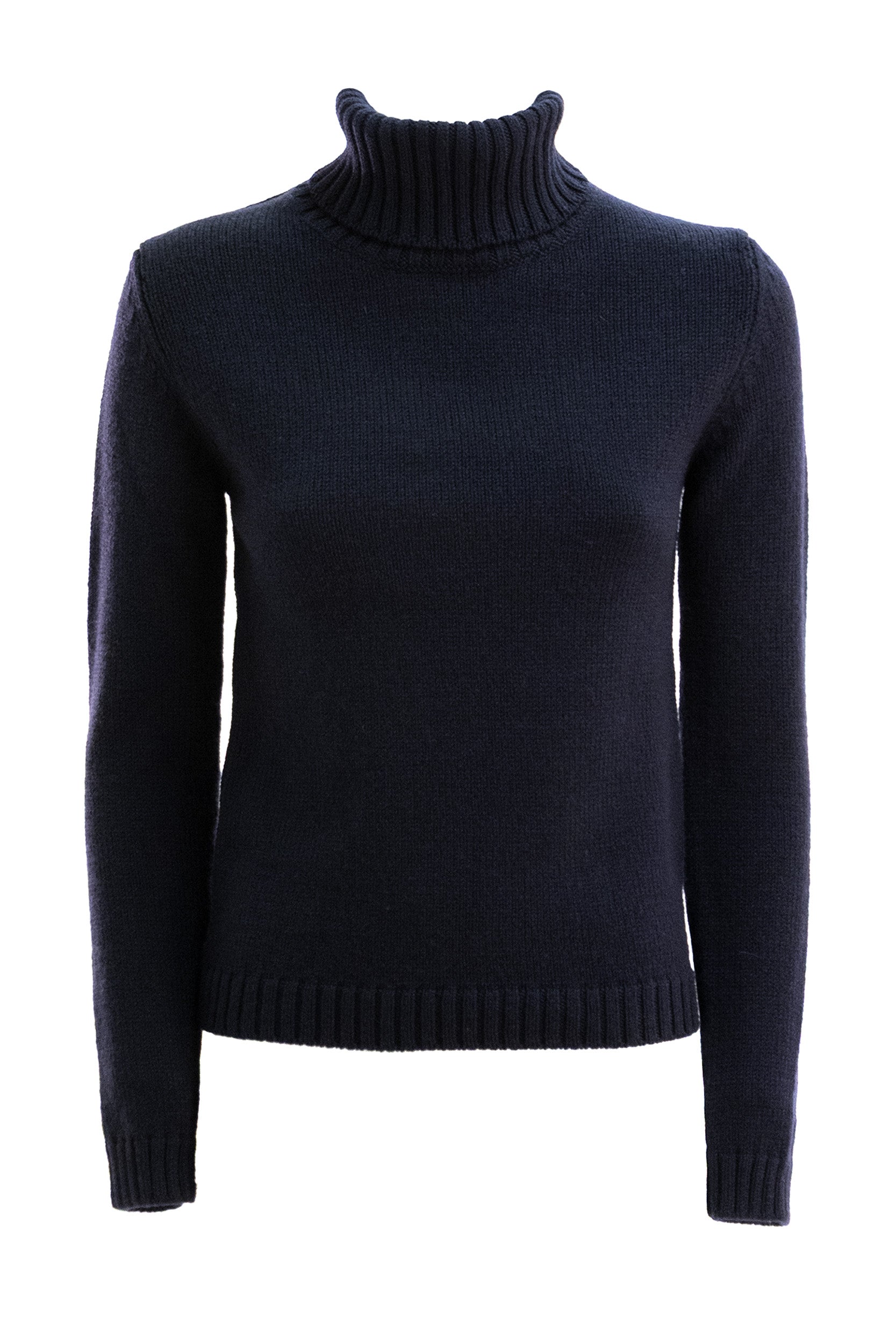 BASE Pullover in lana di colore blu