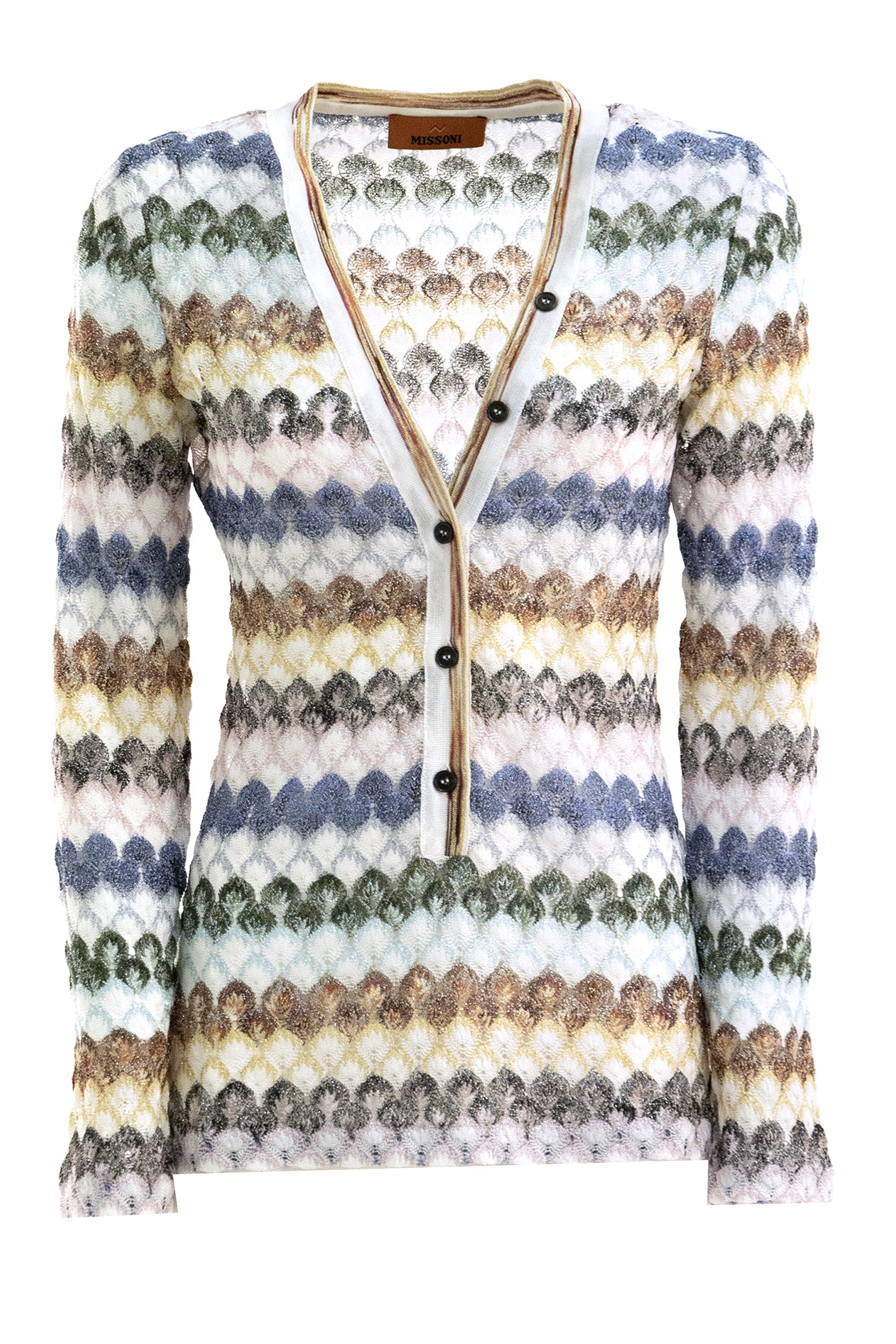 MISSONI Maglia in viscosa lamé multicolore