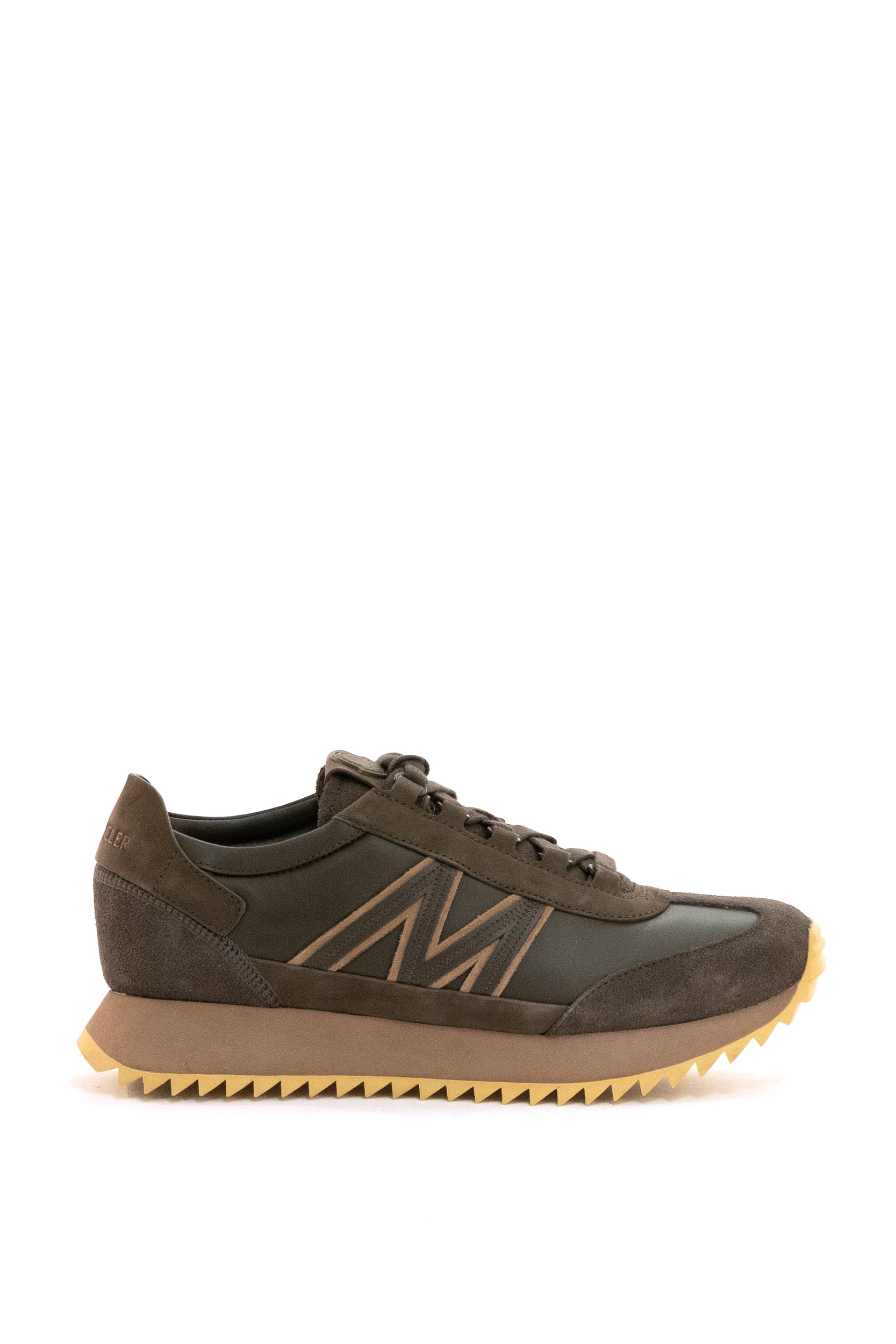 Moncler Sneakers Pacey2 in pelle scamosciata e nabuk di colore marrone