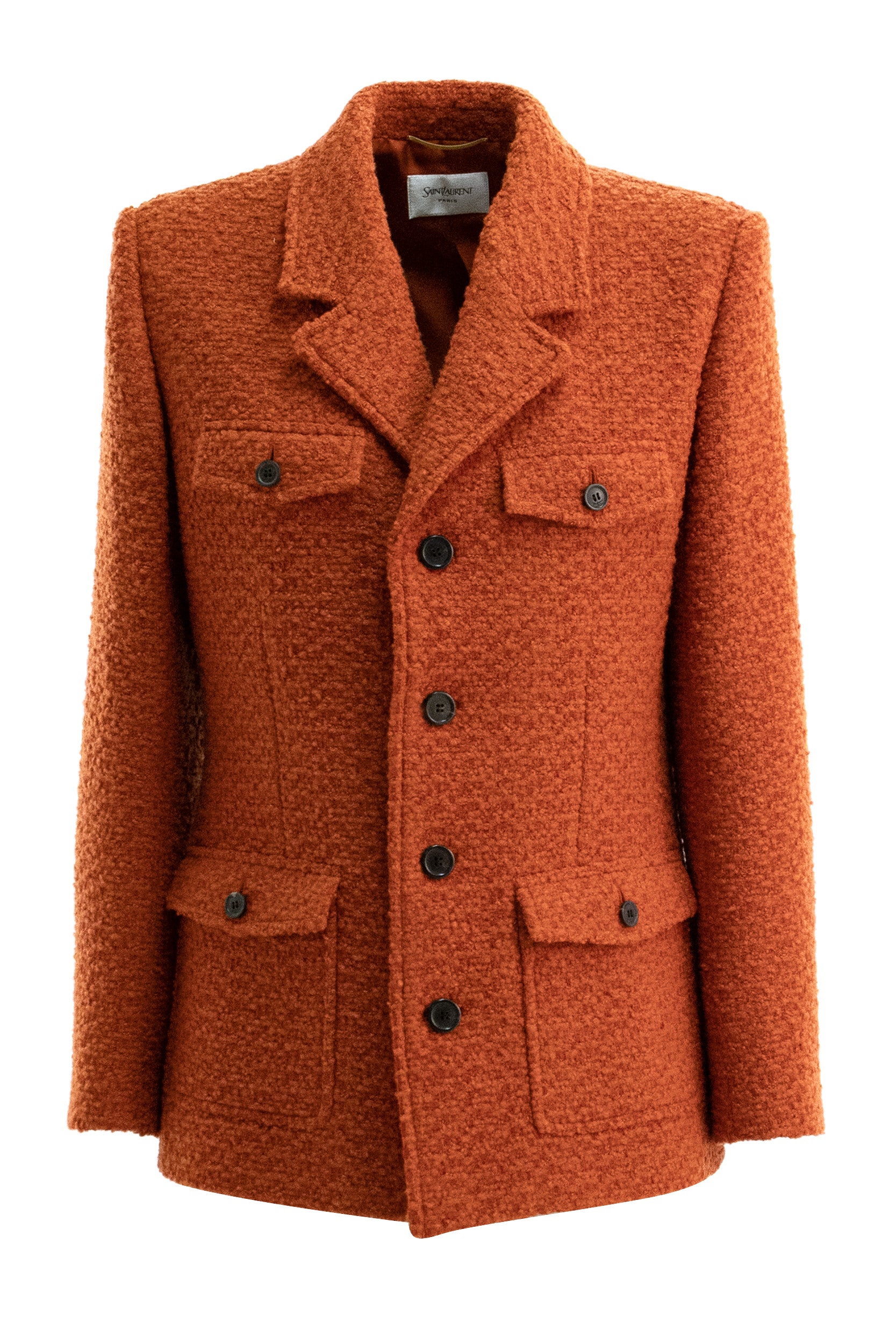 Saint Laurent Giacca in Tweed di Misto Lana