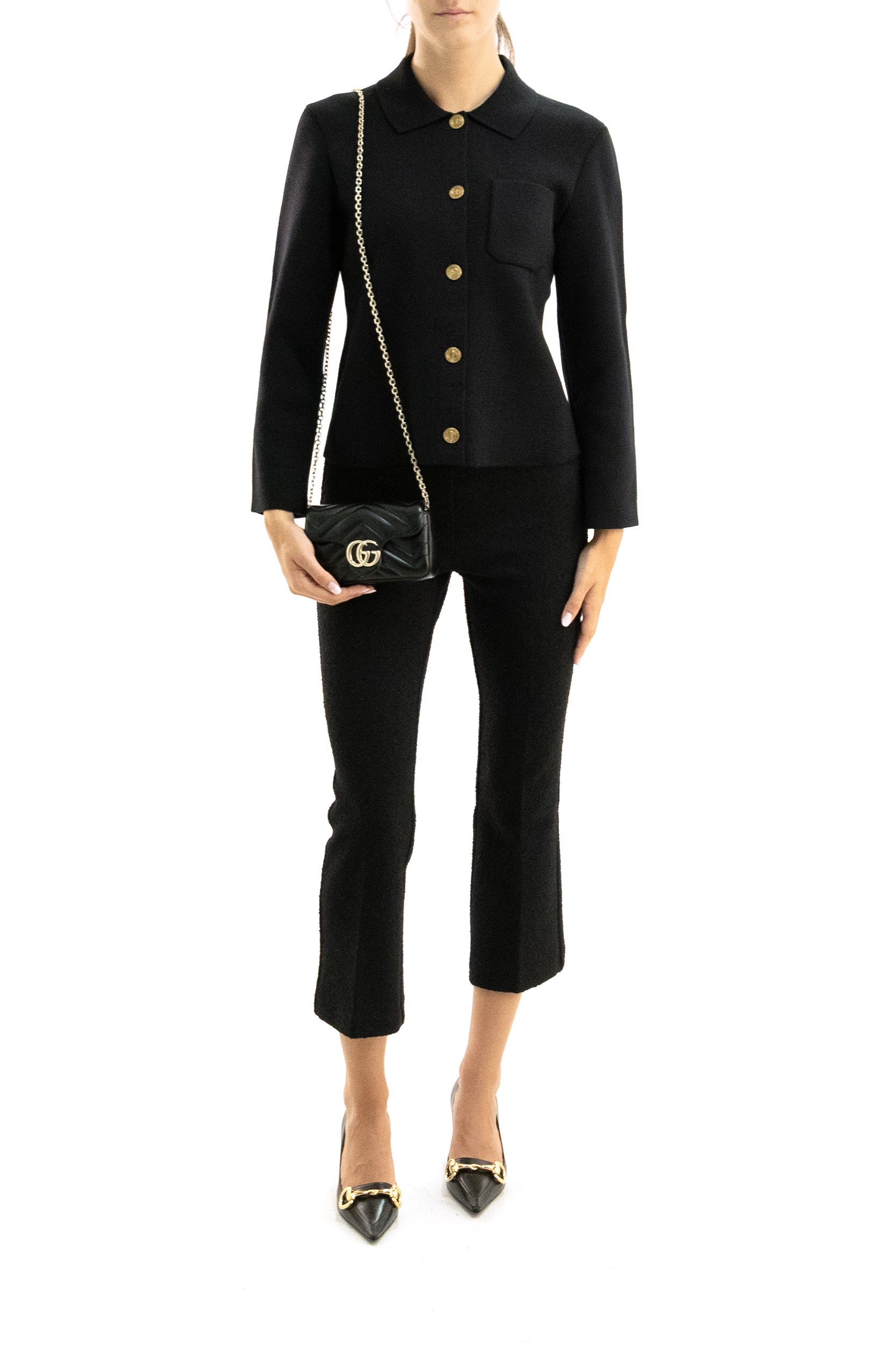 Saint Laurent Giacca in Maglia di Lana, view 2