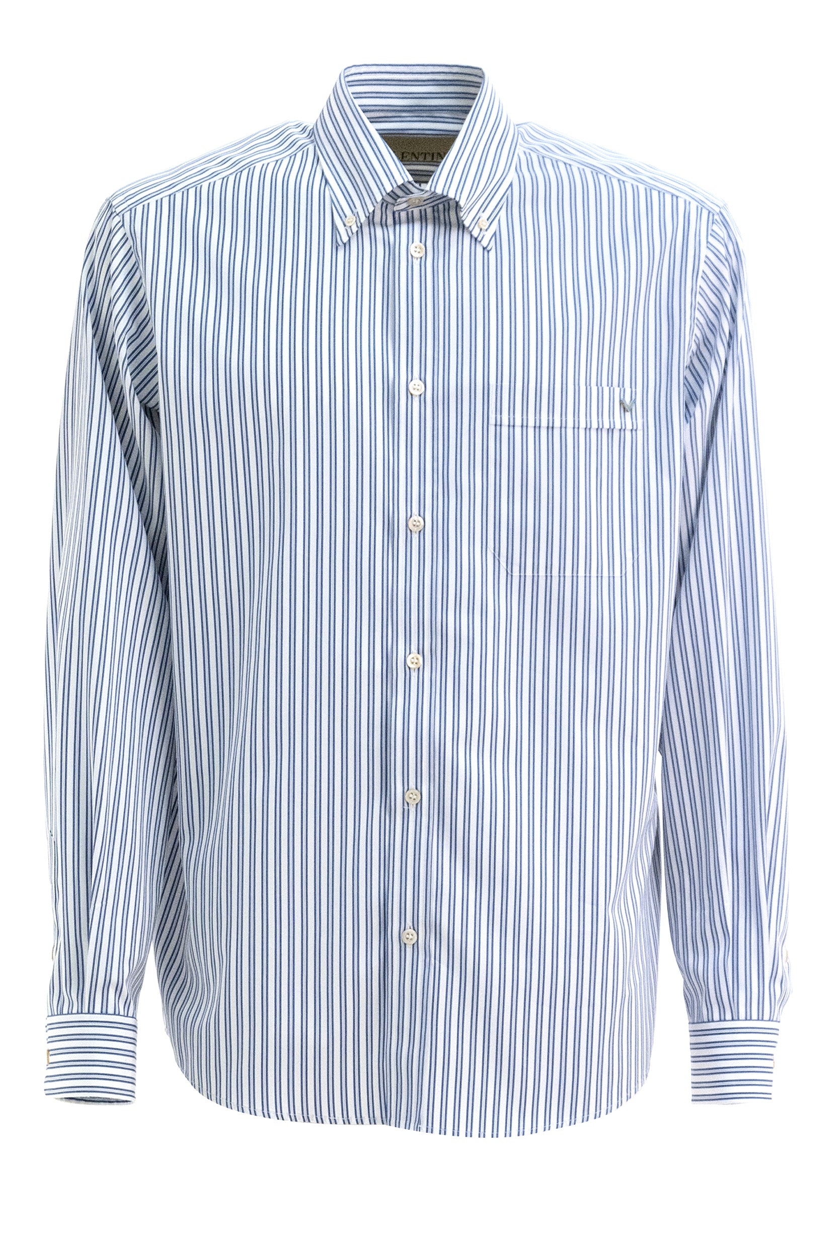 Valentino Garavani Camicia a Righe in Popeline di Cotone