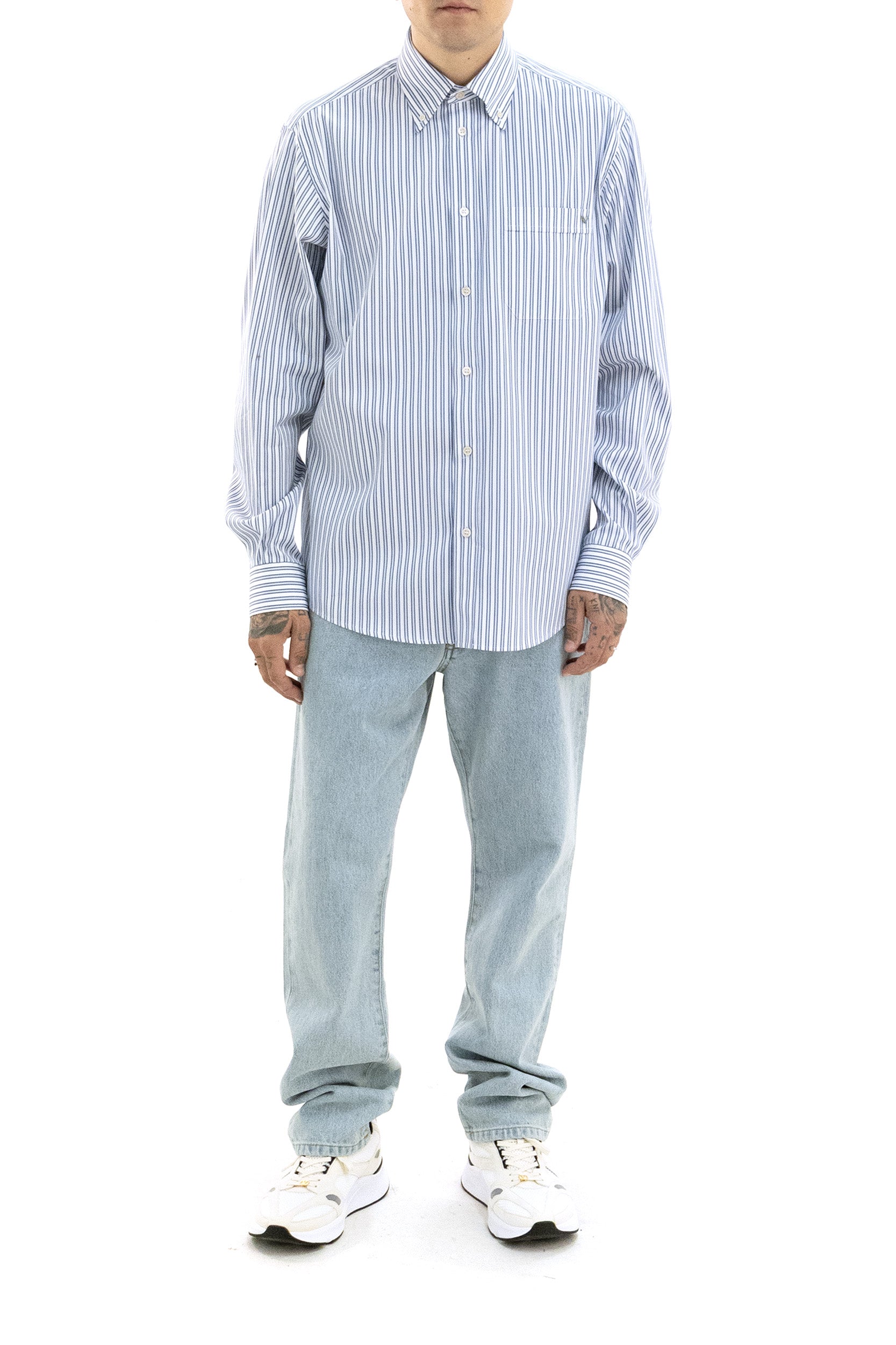 Valentino Garavani Camicia a Righe in Popeline di Cotone, view 2