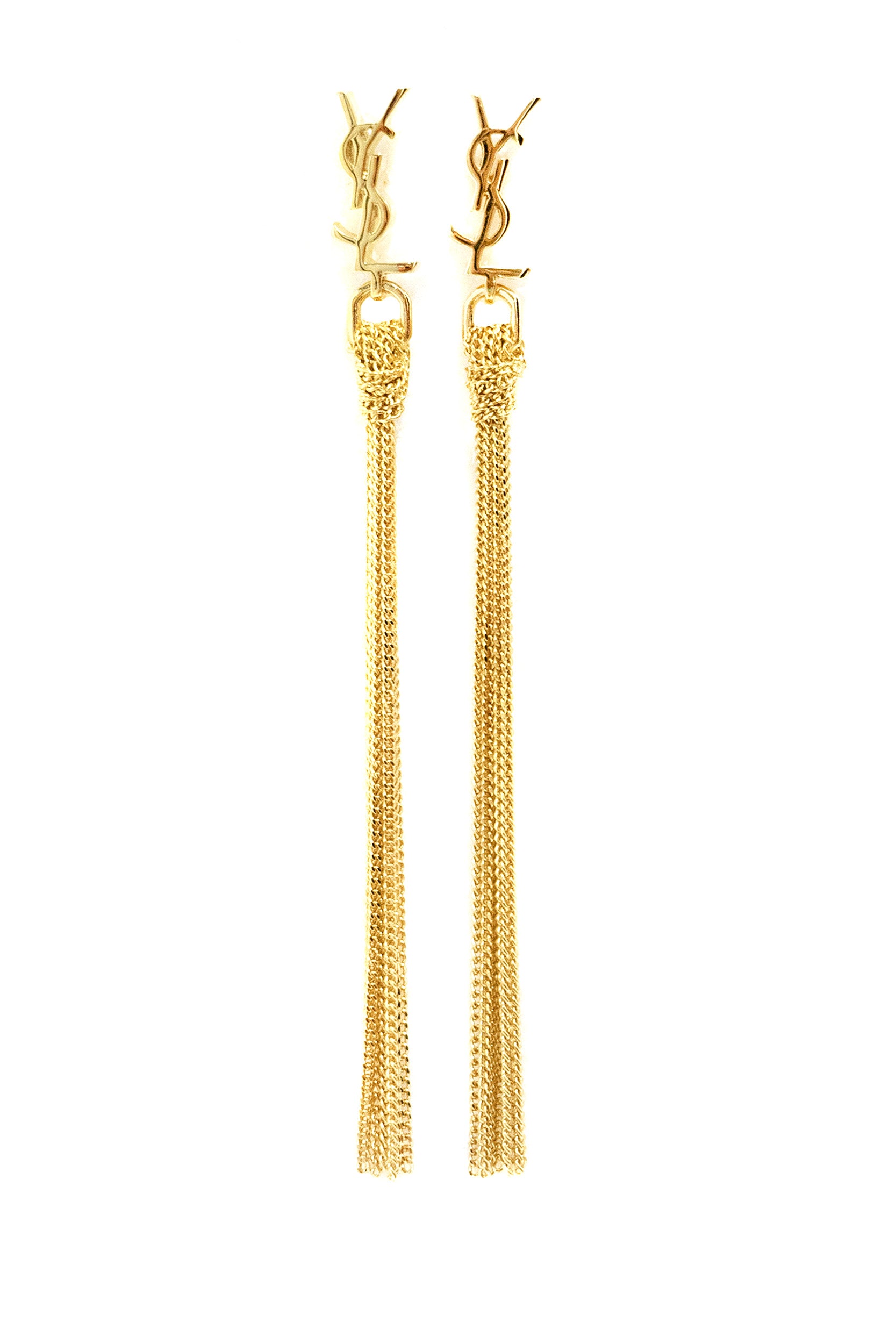 Saint Laurent Orecchini in Metallo con Nappina Cassandre