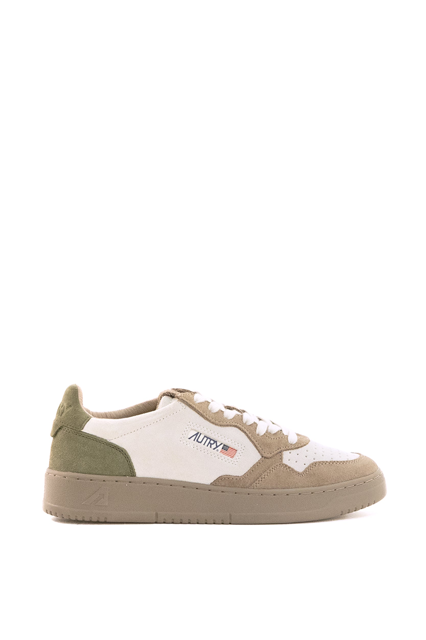 Autry Sneakers Medalist in suede color sigaro e beige chiaro