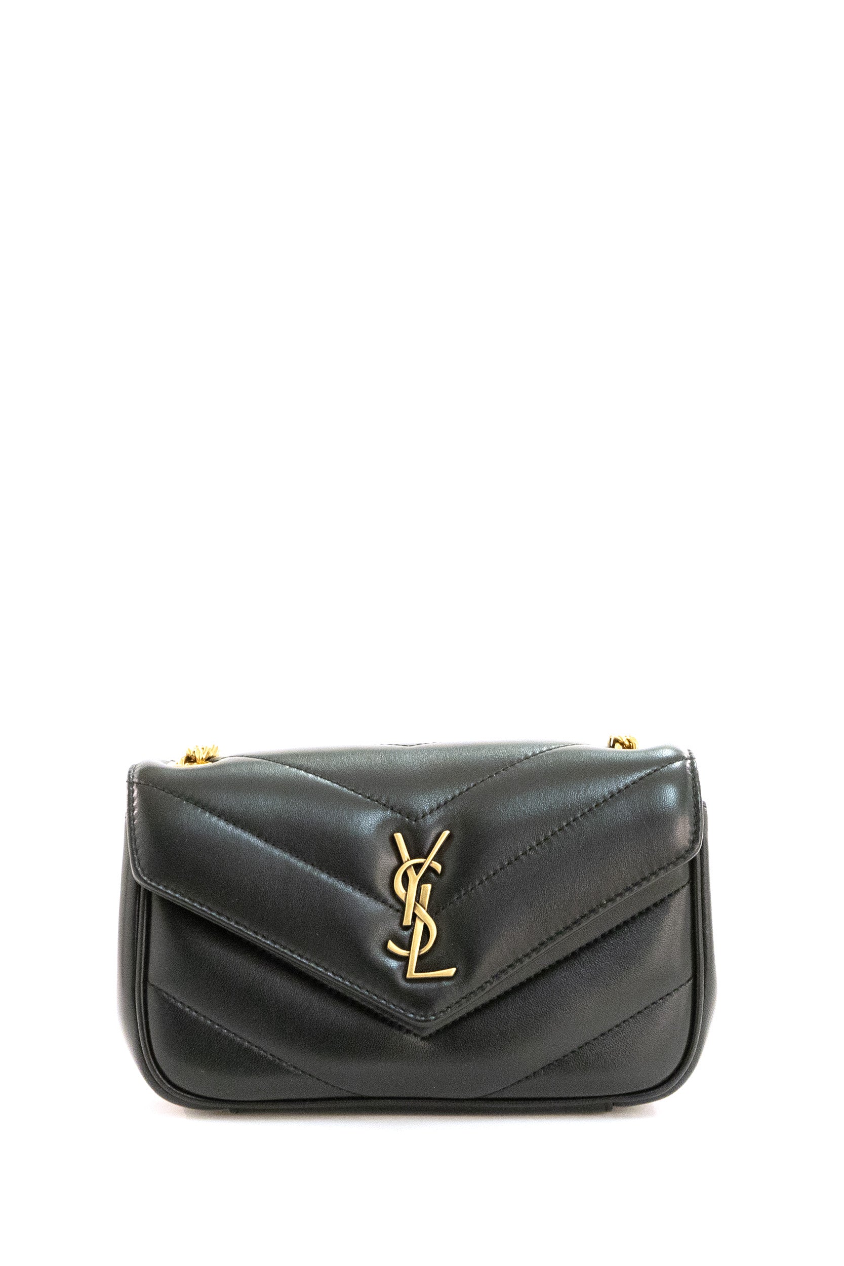 Saint Laurent Borsa Loulou Mini in nappa matelassè color nero