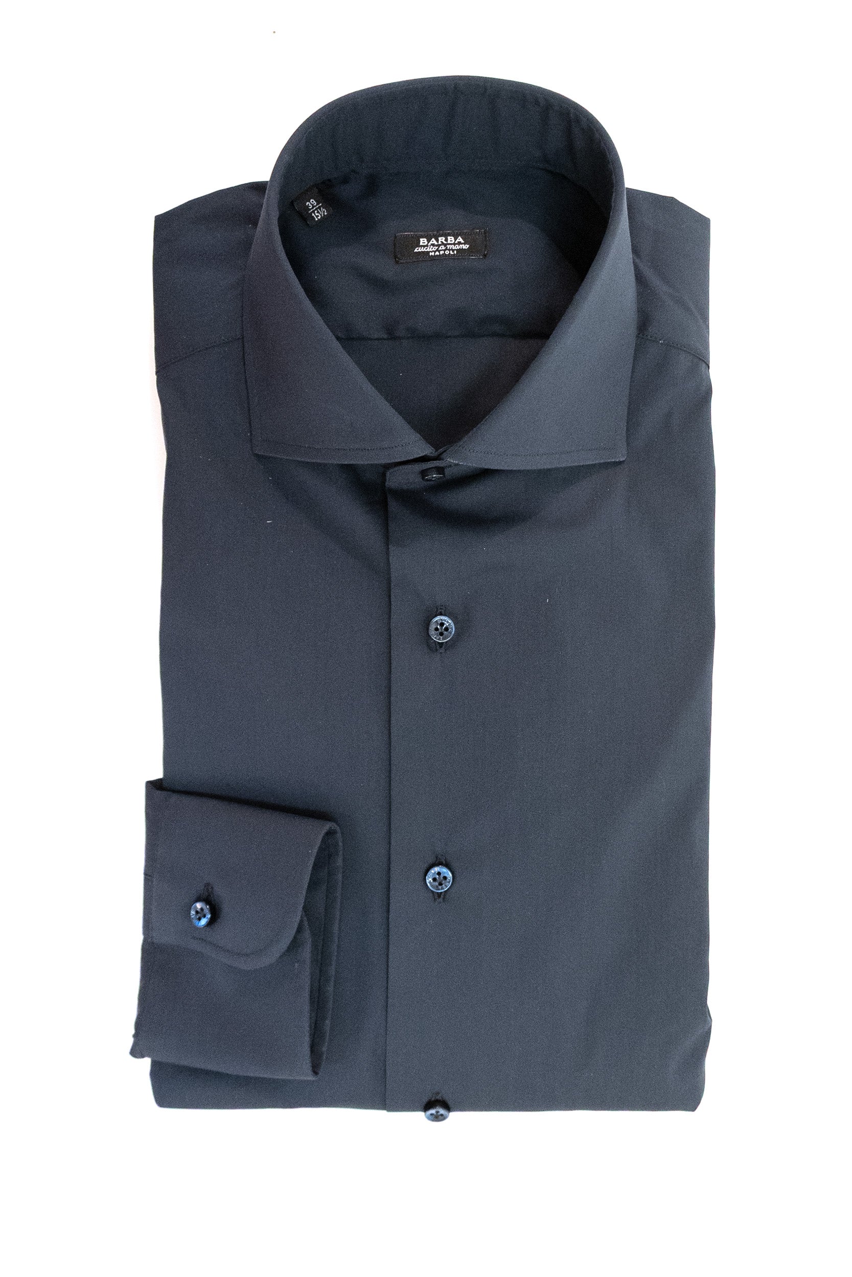 BARBA Camicia in cotone di colore blu