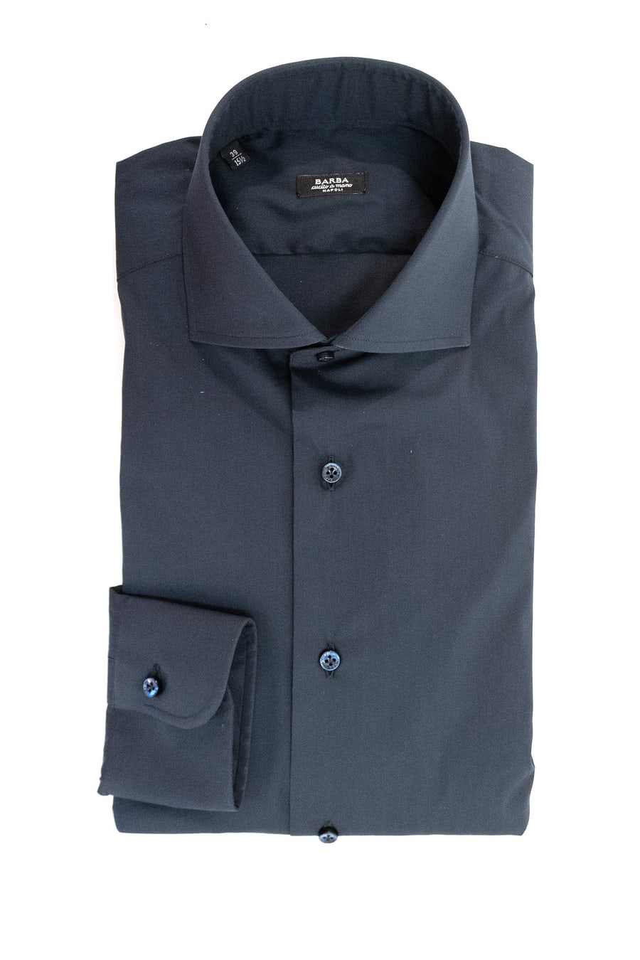 BARBA Camicia in cotone di colore blu