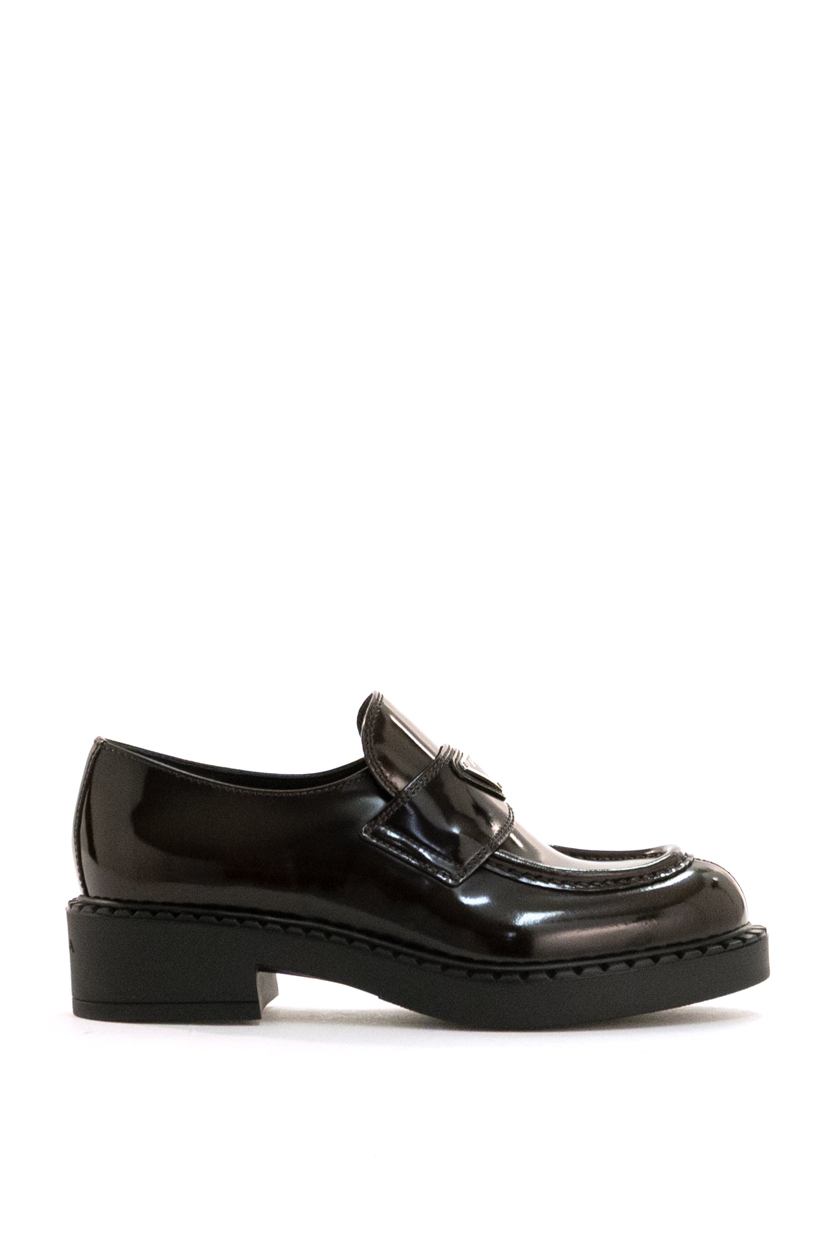 Prada Mocassini Chocolate in pelle spazzolata color marrone