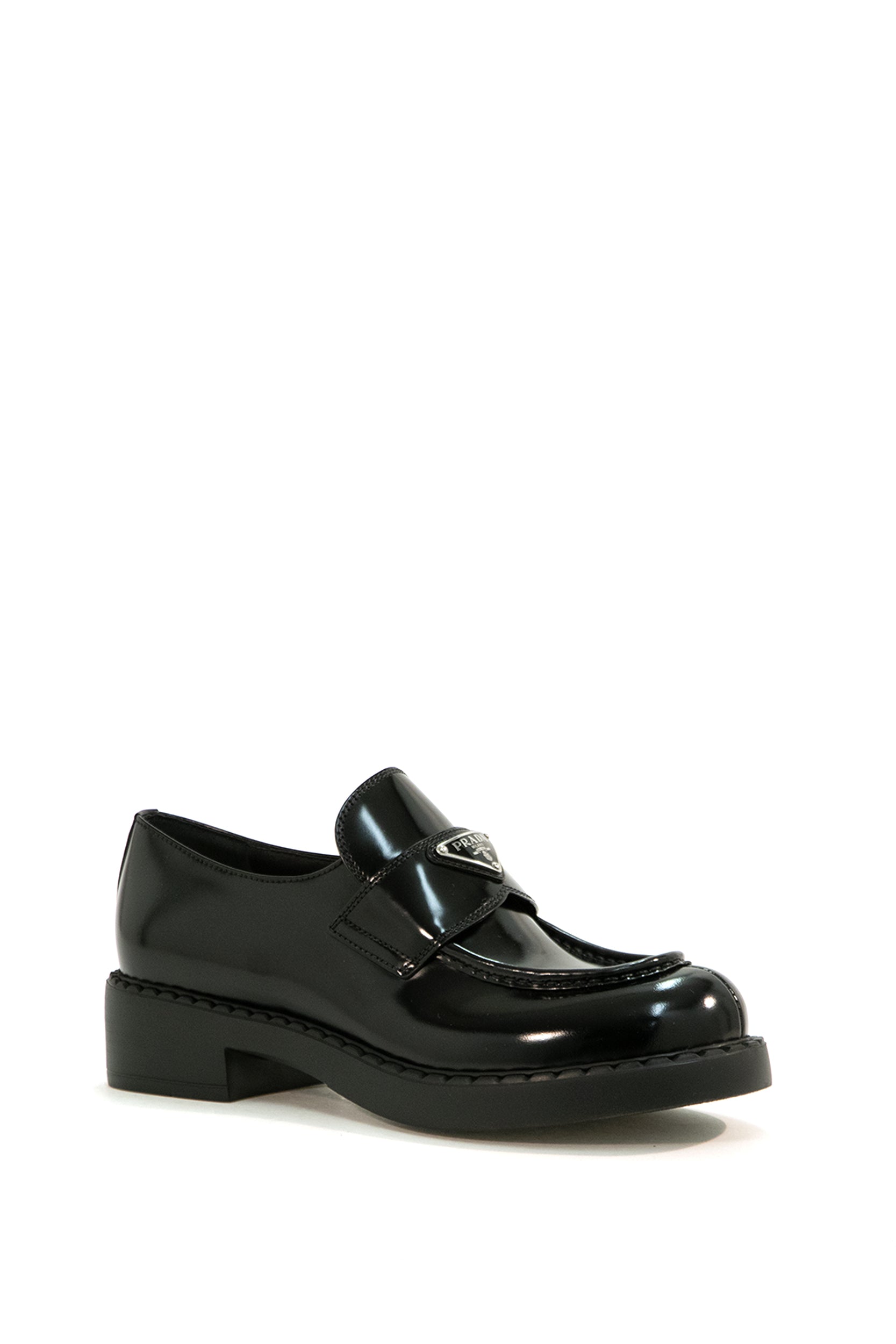 Prada Mocassini Chocolate in pelle spzzolata colore nero, view 2