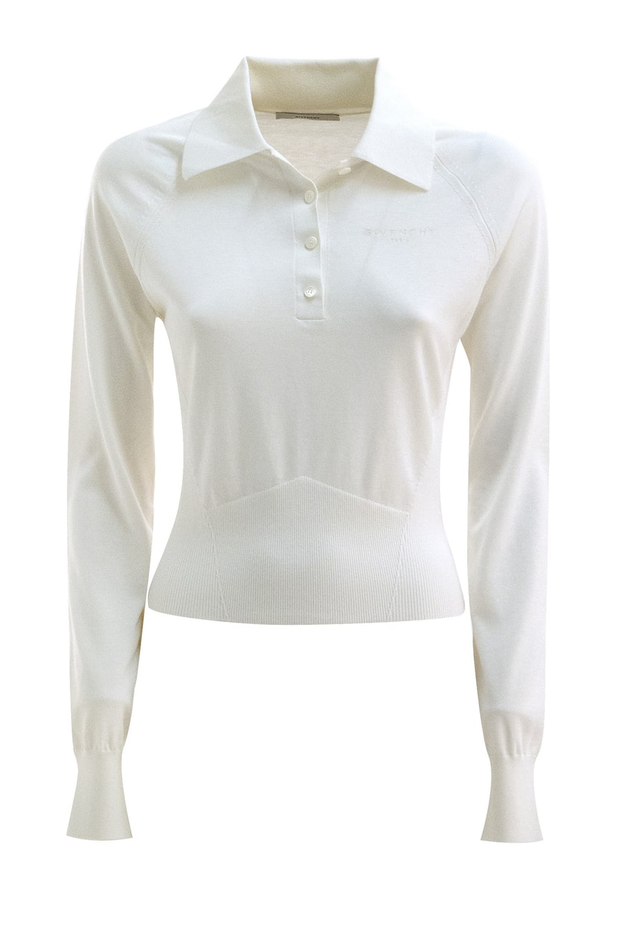 Givenchy Polo in cotone e seta di colore bianco